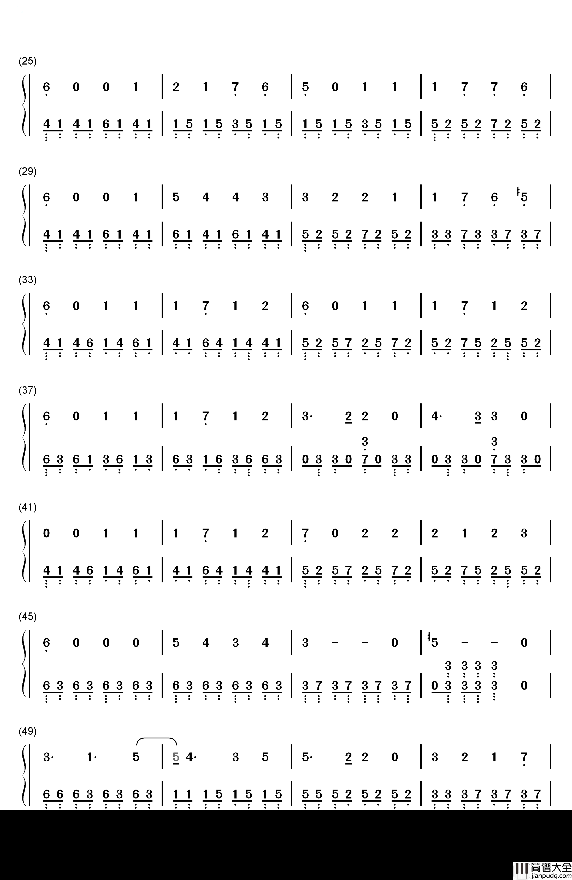 嘘つきのパレード钢琴简谱_数字双手_初音未来