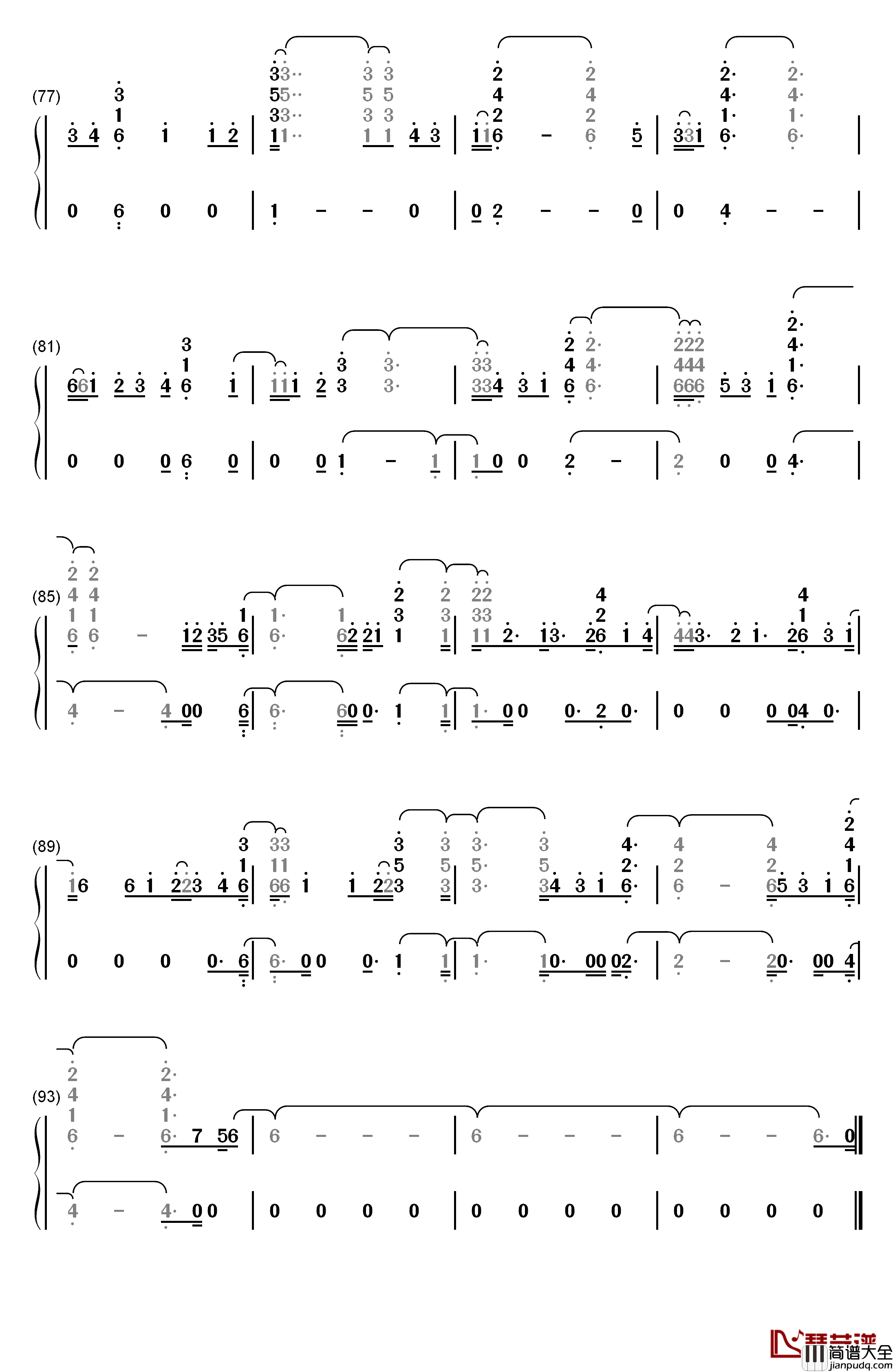 Angel钢琴简谱_数字双手_Fifth_Harmony