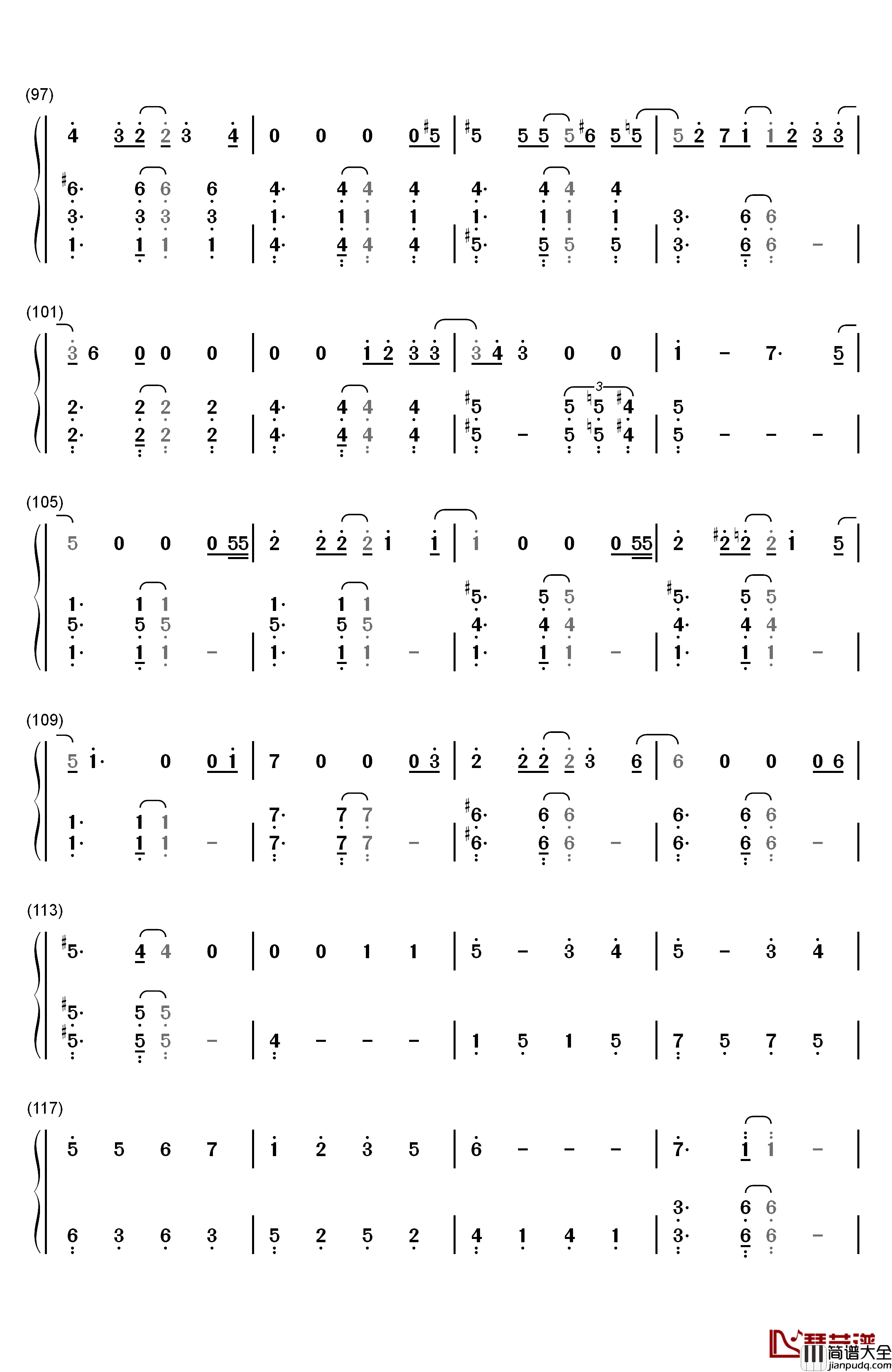Last_Goodbye钢琴简谱_数字双手_乐童音乐家