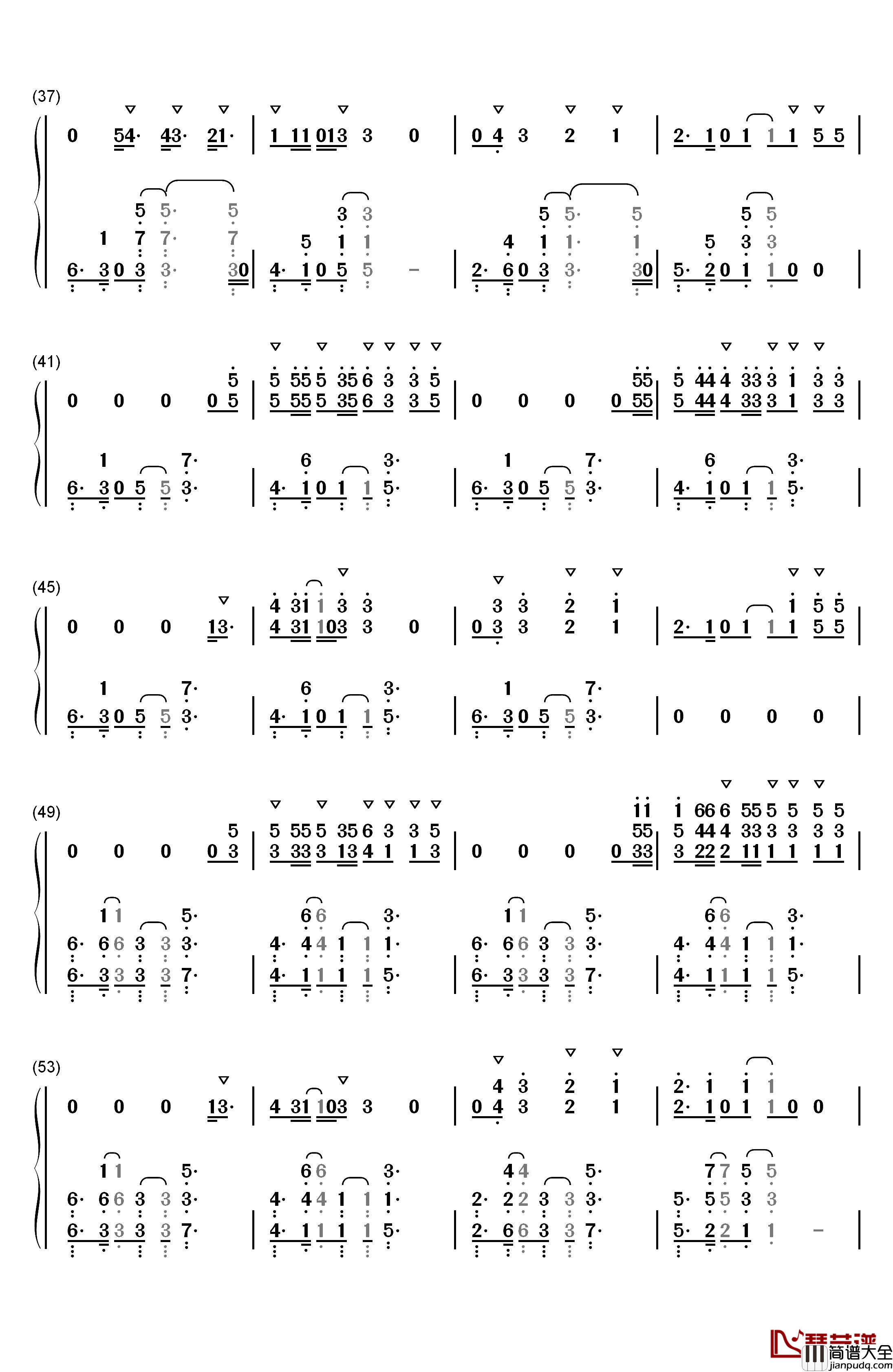 Here_with_Me钢琴简谱_数字双手_Marshmello_Chvrches