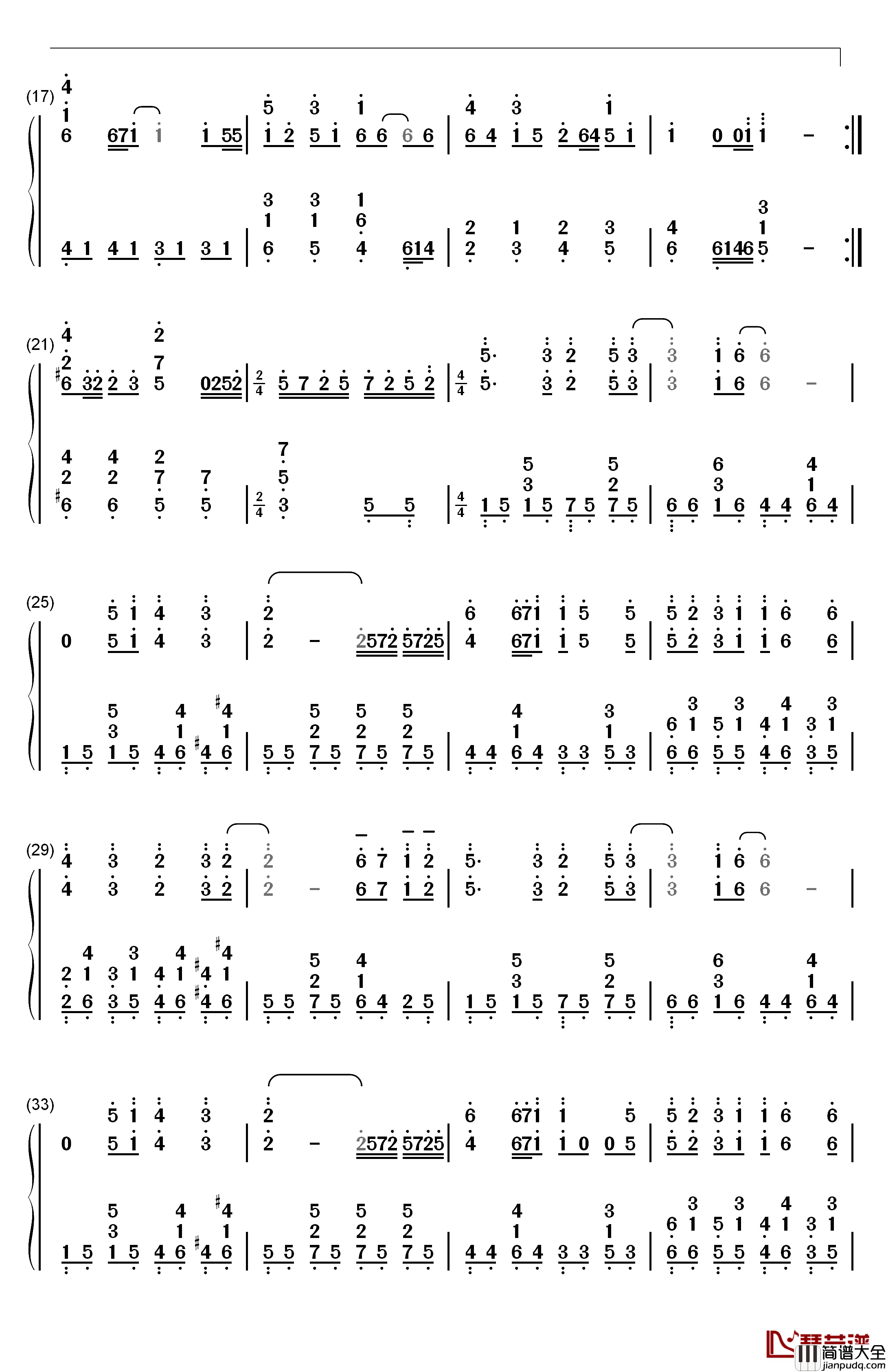 Can_You_Feel_the_Love_Tonight钢琴简谱_数字双手_Elton_John