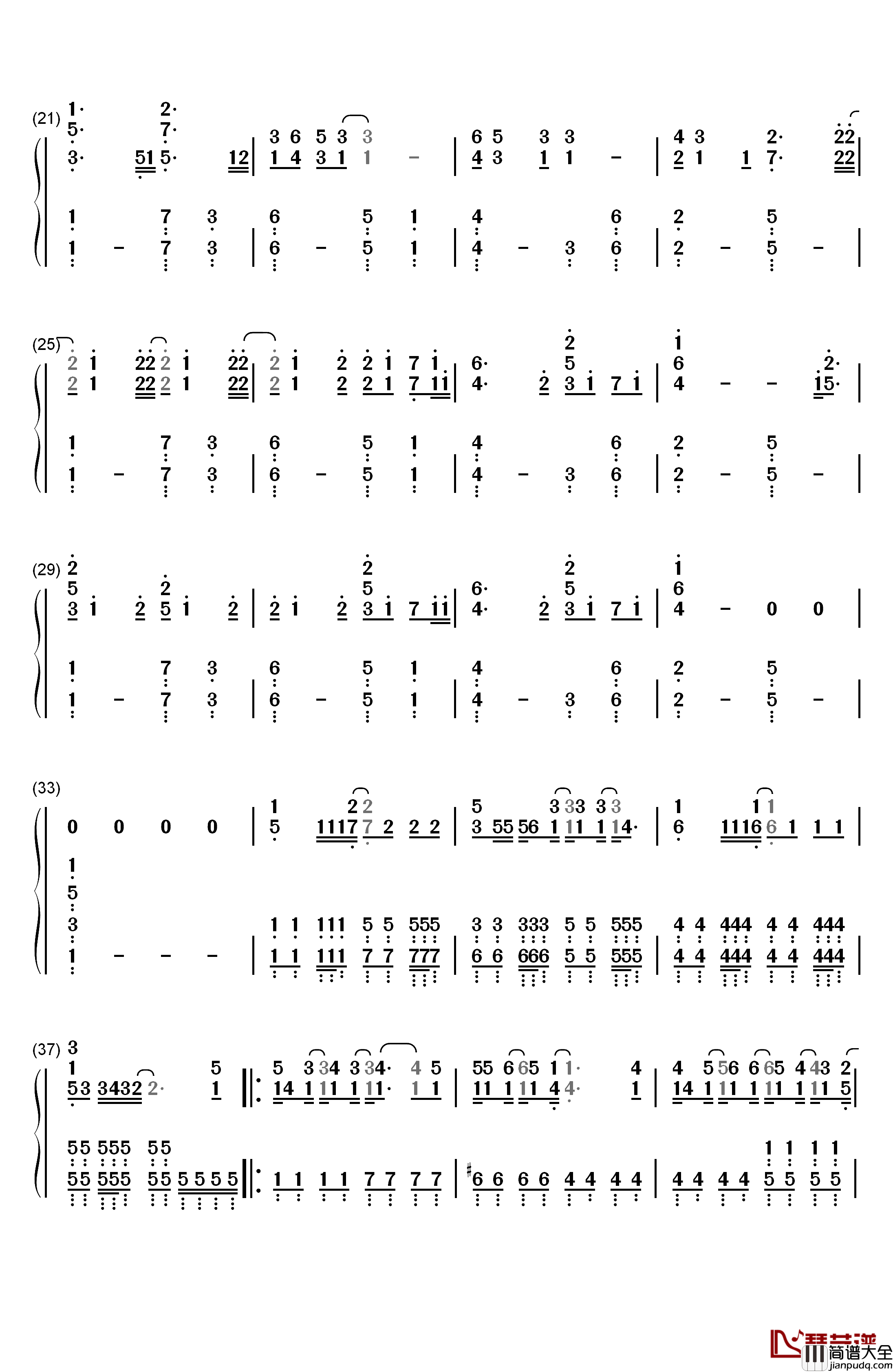Welcome_to_the_Black_Parade钢琴简谱_数字双手_My_Chemical_Romance