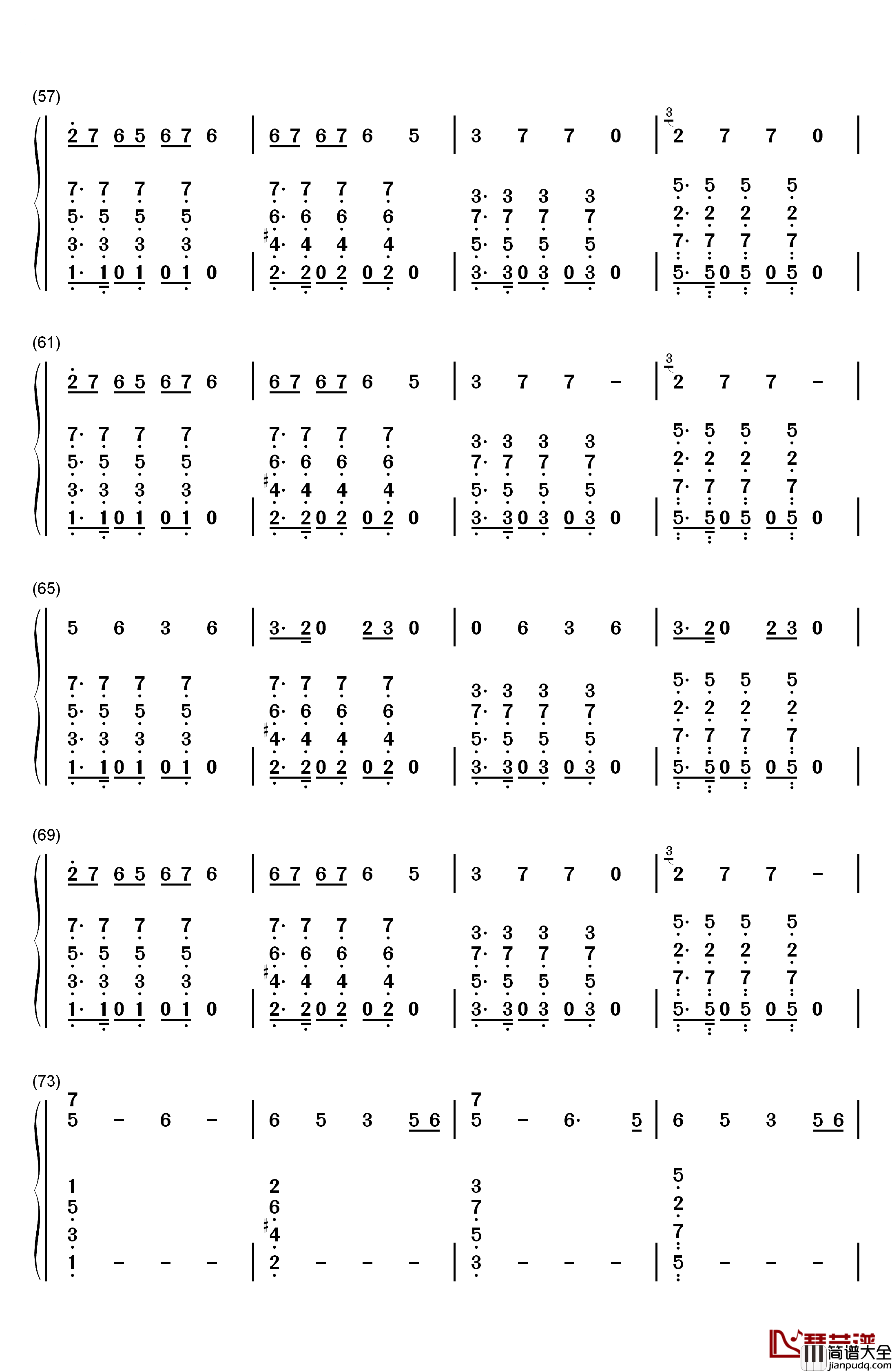 Toothbrush钢琴简谱_数字双手_DNCE