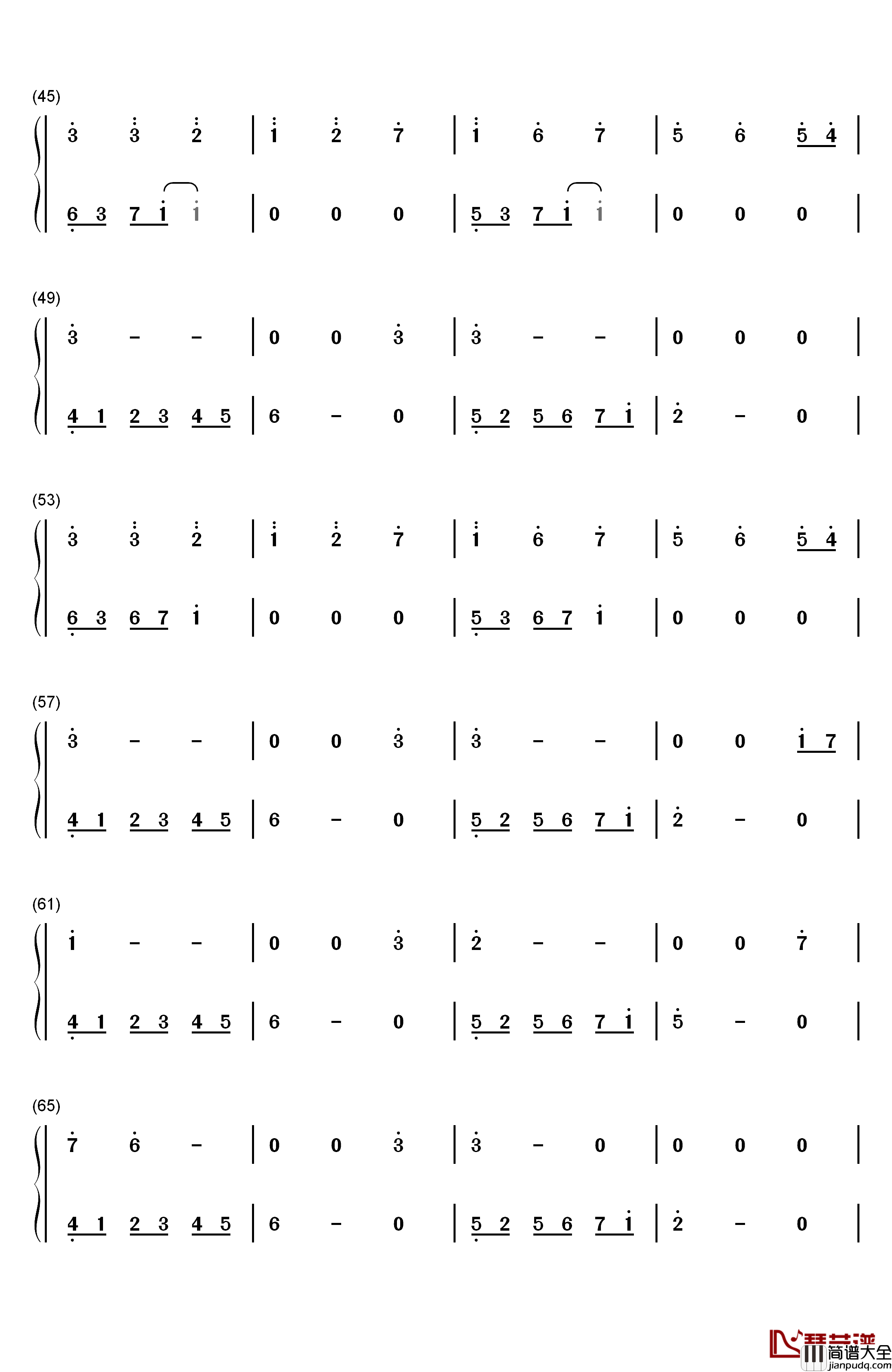 Raindrops钢琴简谱_数字双手_S.E.N.S