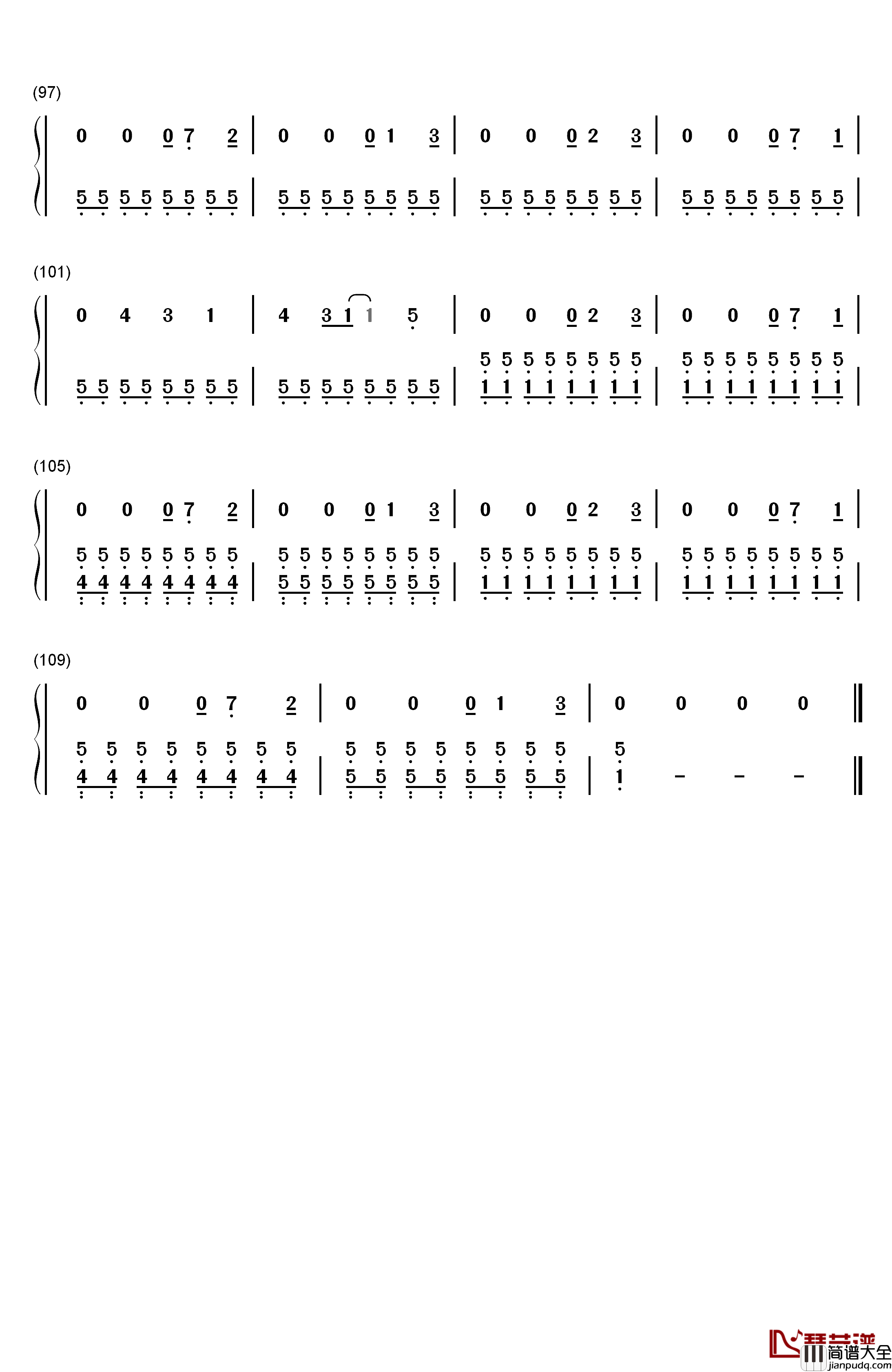 Bored_To_Death钢琴简谱_数字双手_Blink_182