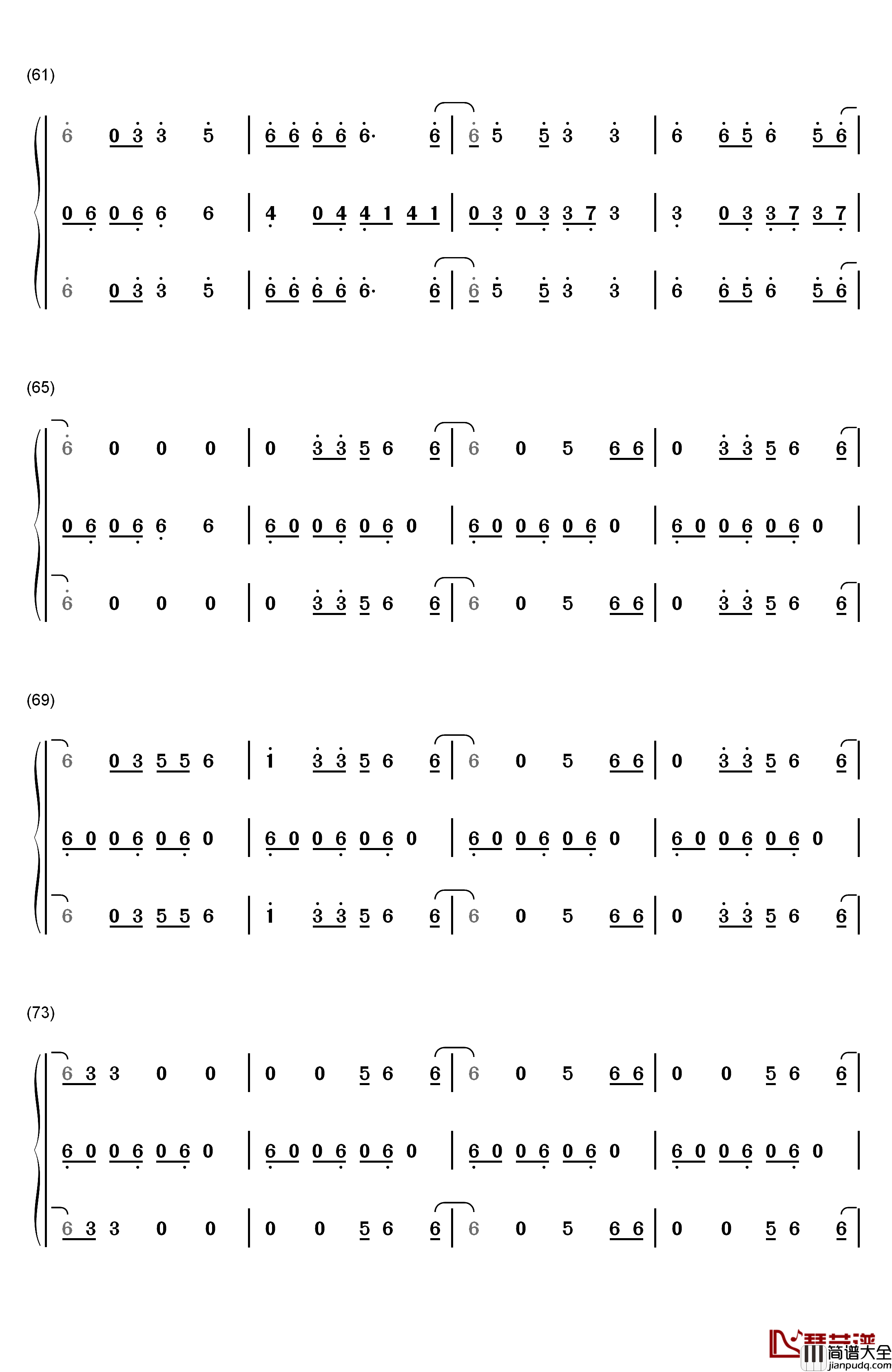 Happy钢琴简谱_数字双手_Pharrell_Williams