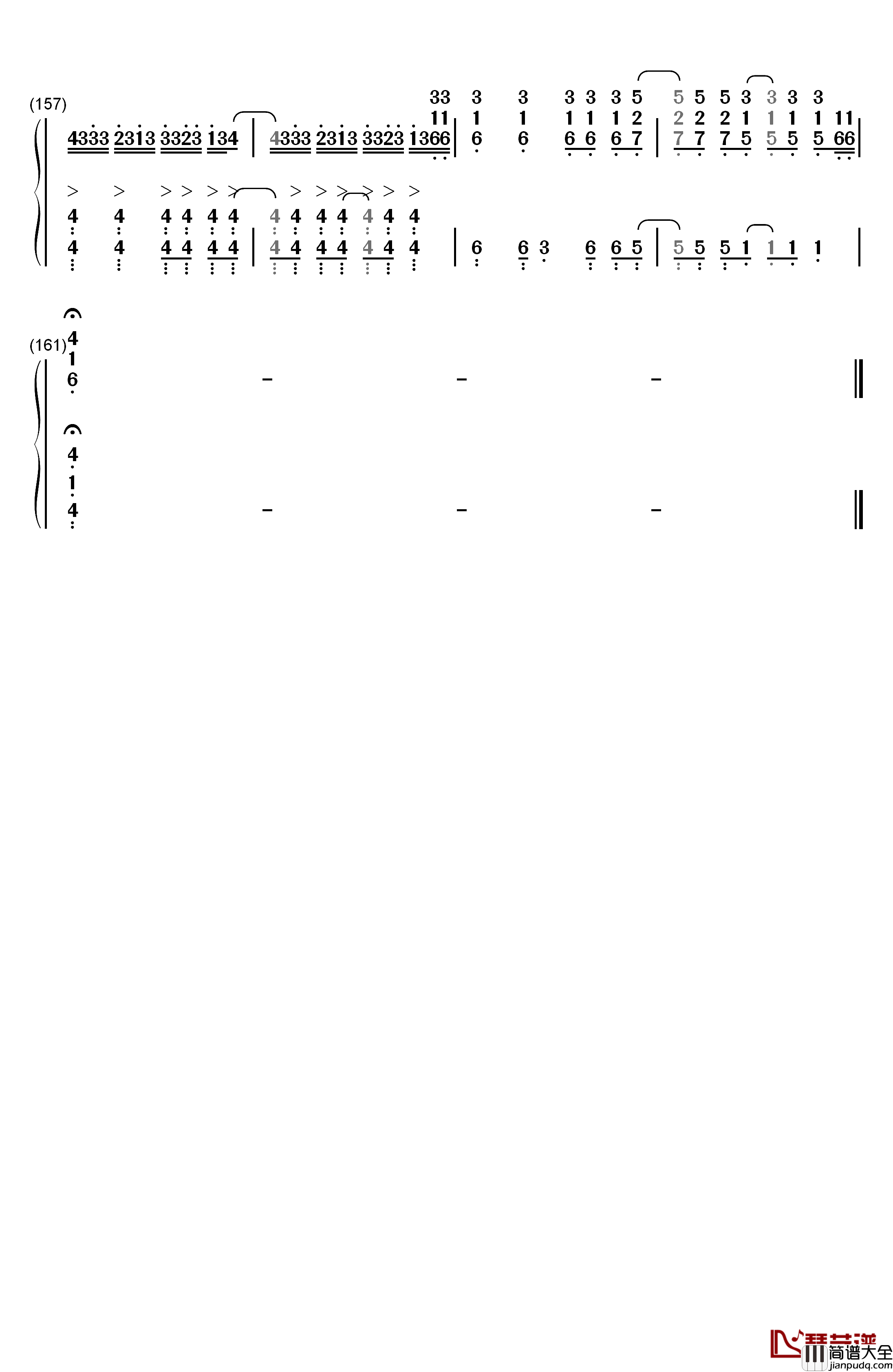 さよならエレジー钢琴简谱_数字双手_菅田将晖