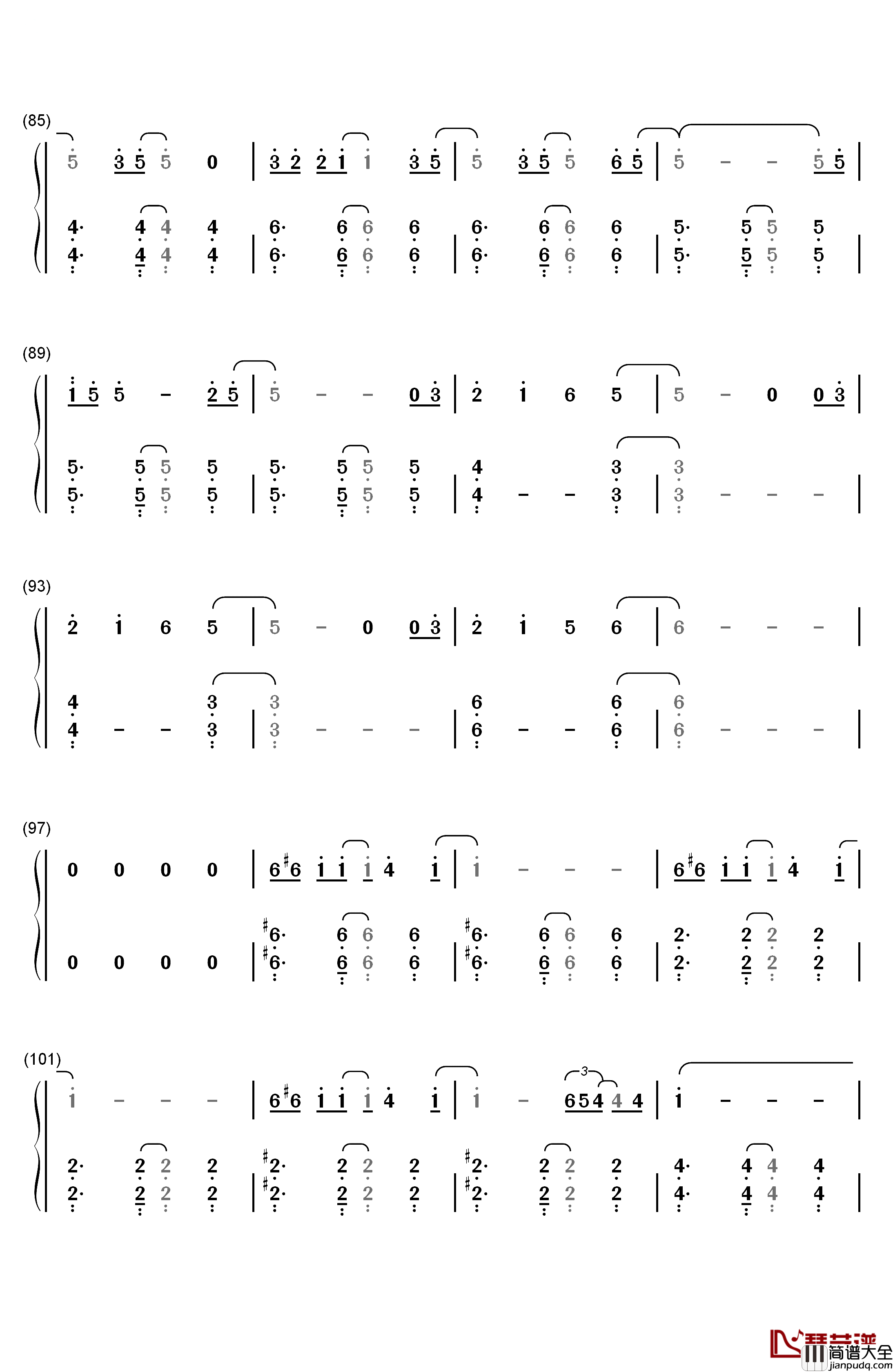 My_Soul_Your_Beats钢琴简谱_数字双手_Lia