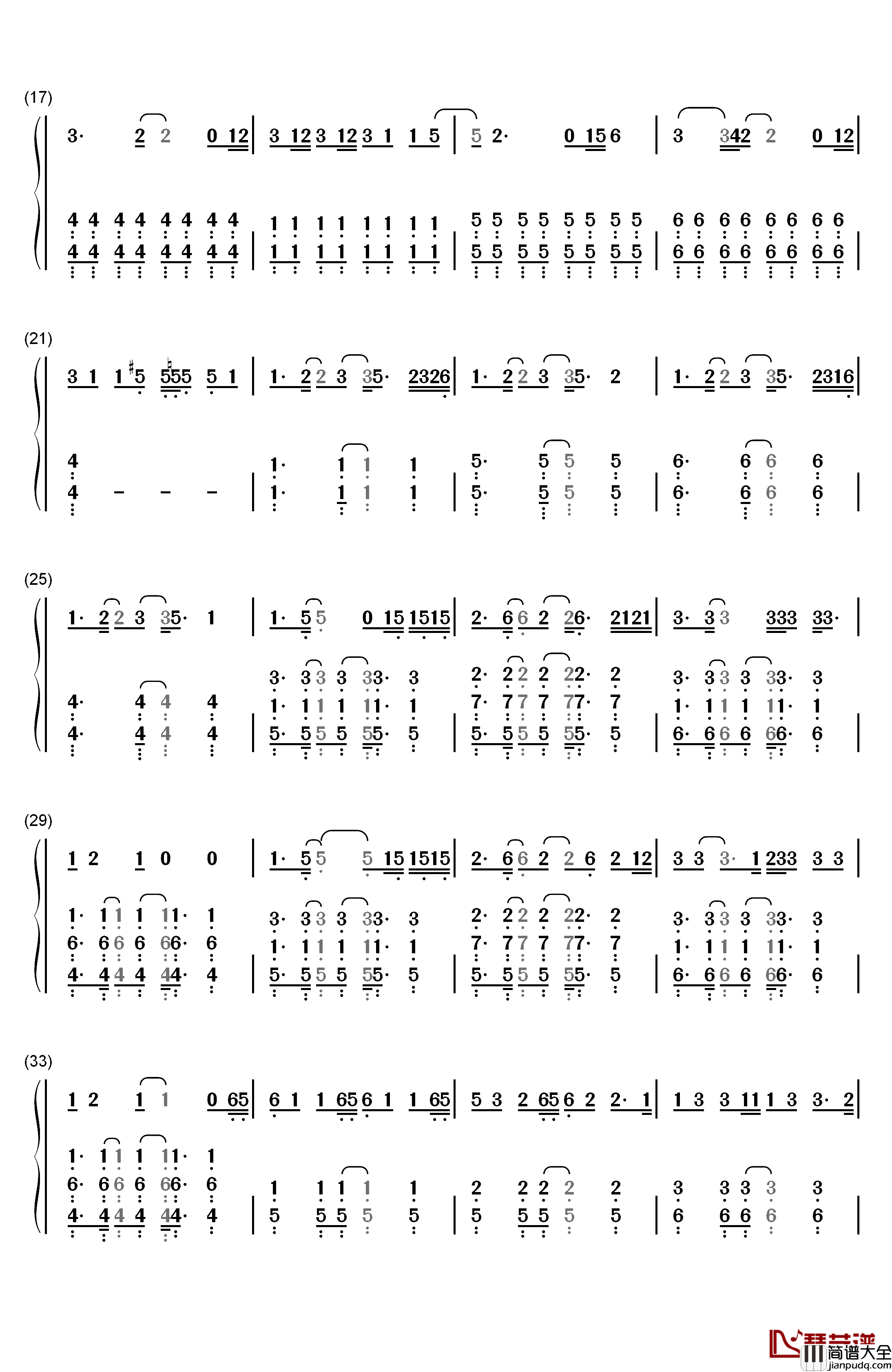 How_Far_I'll_Go钢琴简谱_数字双手_Alessia_Cara