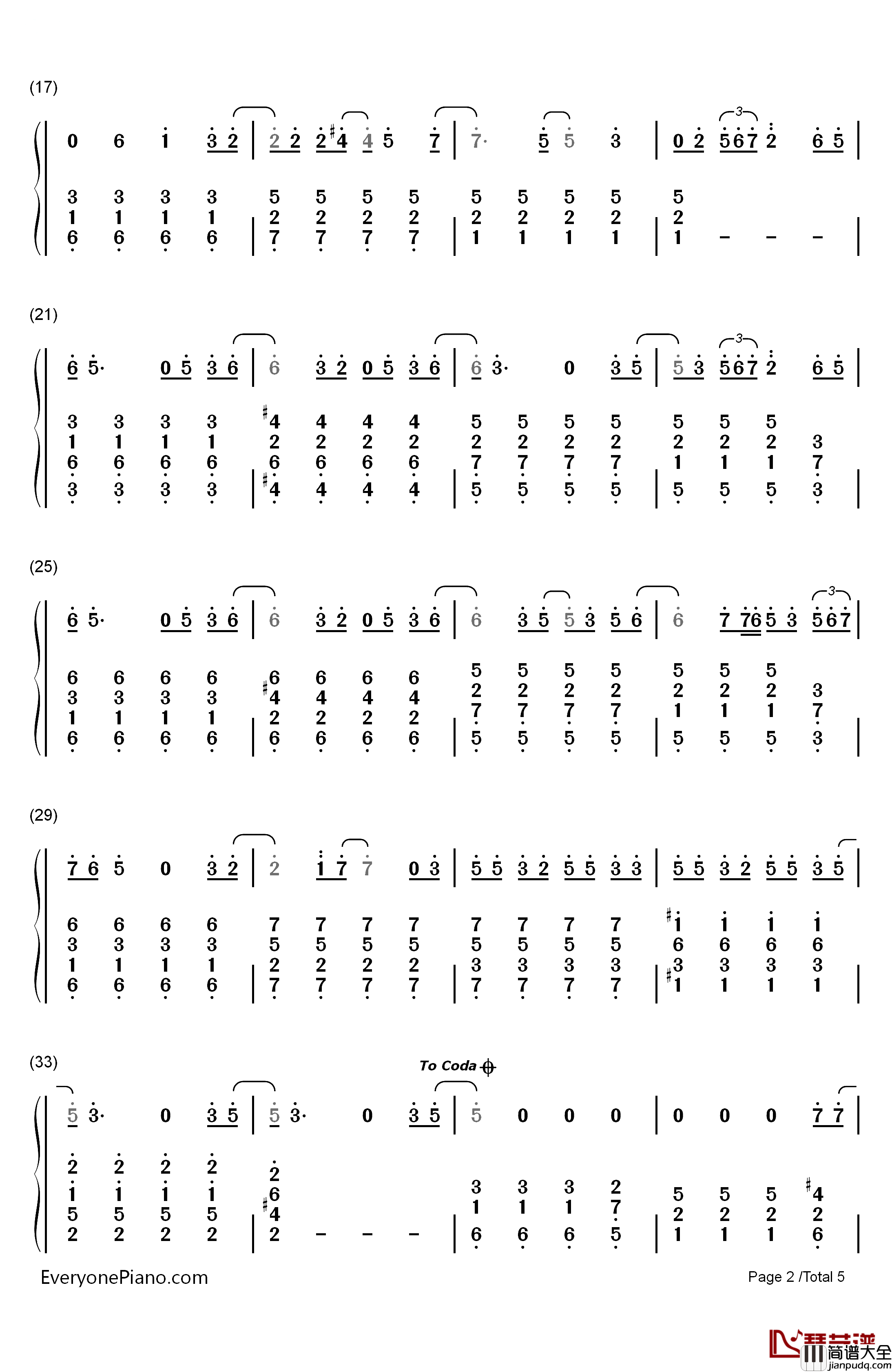 Love_Song钢琴简谱_数字双手_Sara_Bareilles