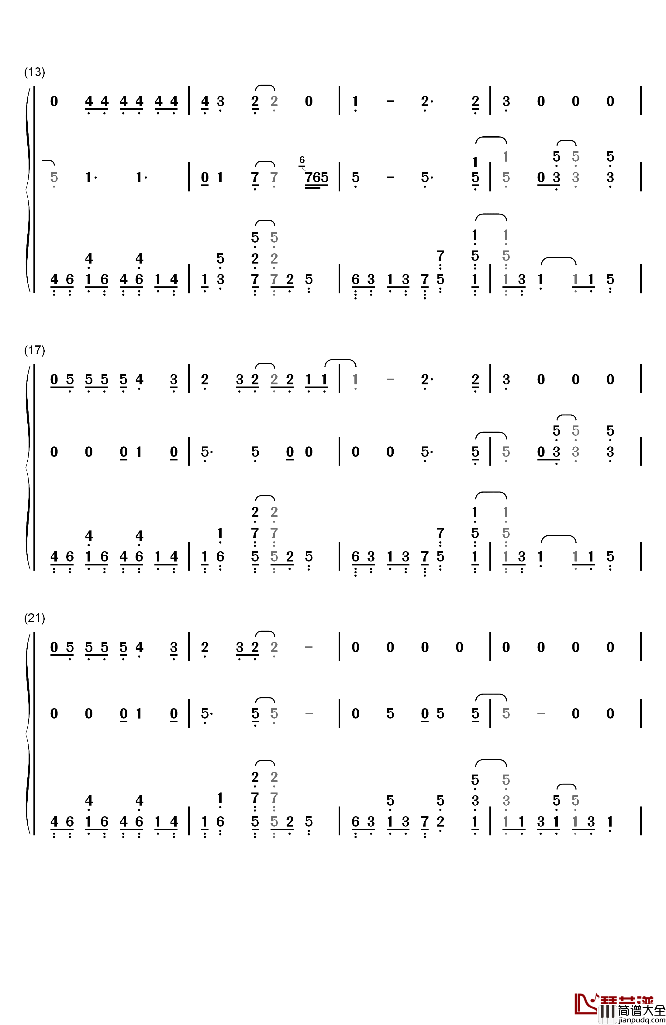 Shallow钢琴简谱_数字双手_Lady_Gaga_Bradley_Cooper