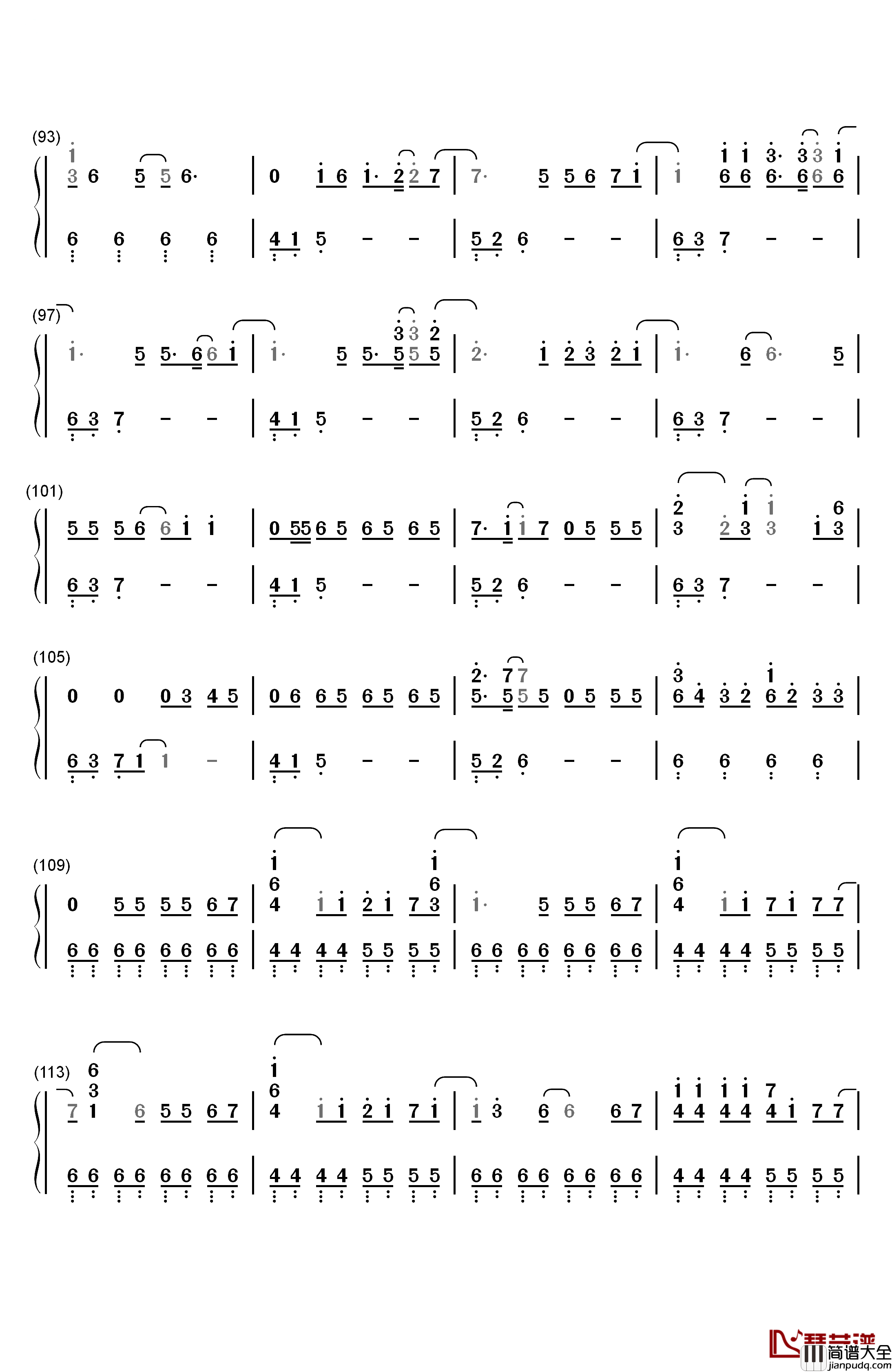Haru_Haru钢琴简谱_数字双手_Big_Bang