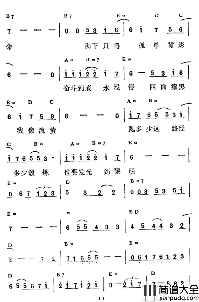 流浪的心简谱_佚名词曲、王杰演唱版王杰_