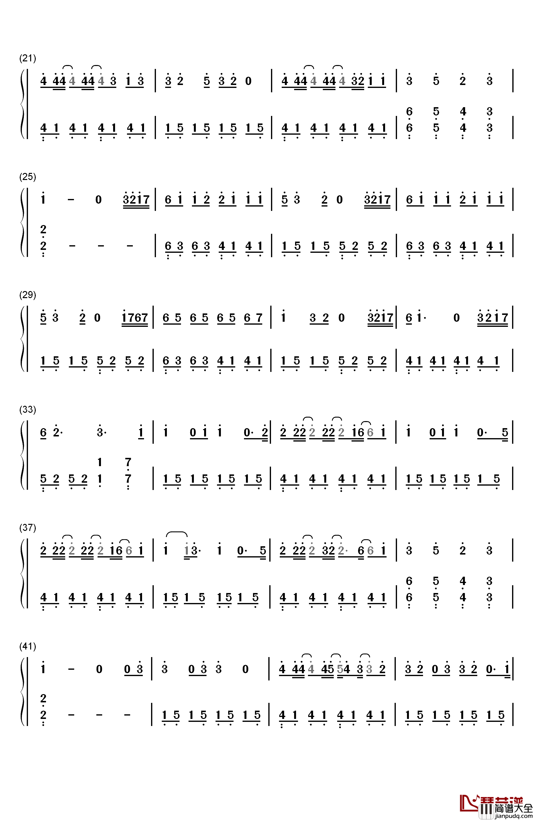 Little_Do_You_Know钢琴简谱_数字双手_Alex_Sierra