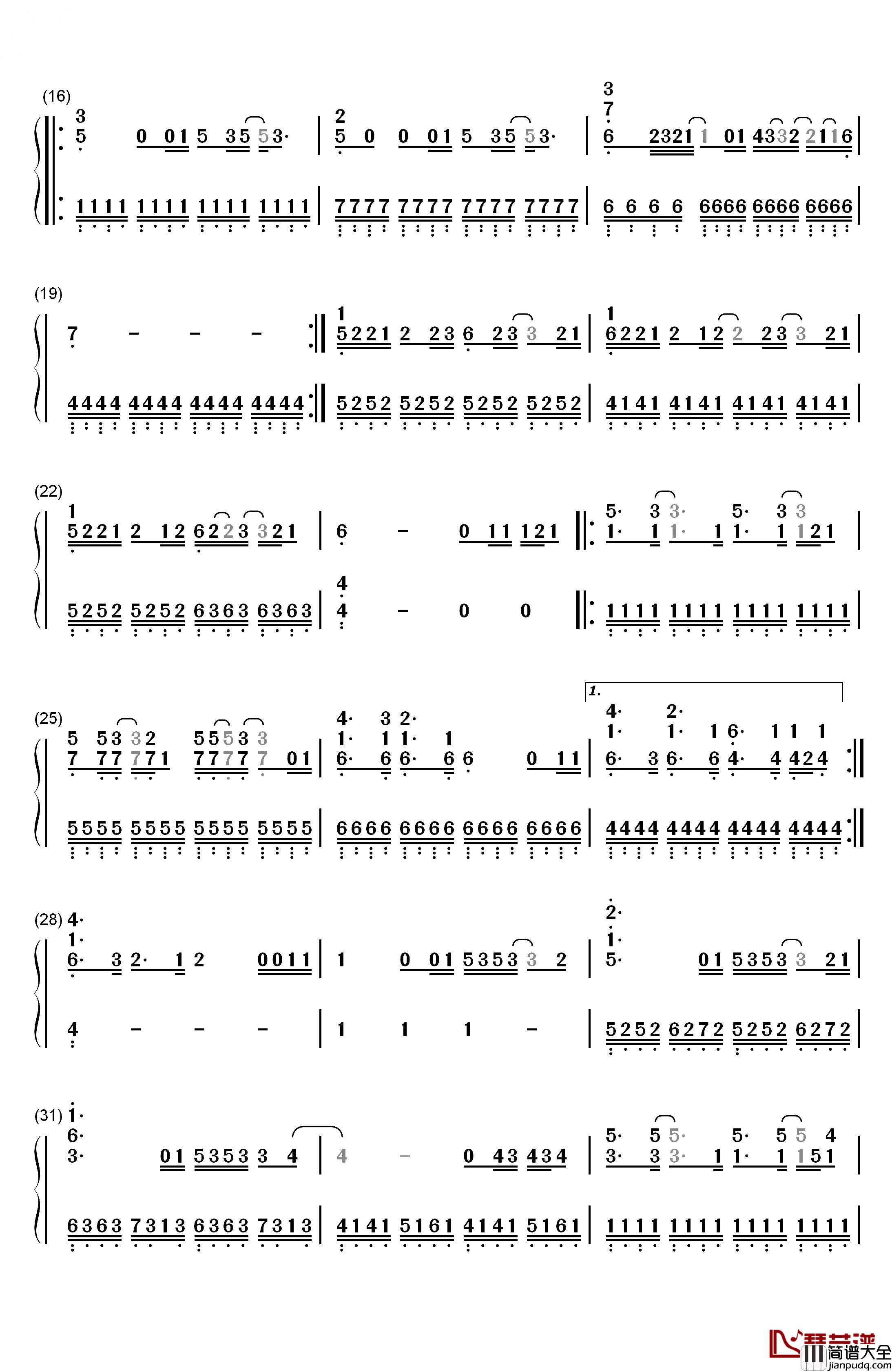 You_Let_Me_Walk_Alone钢琴简谱_数字双手_Michael_Schulte