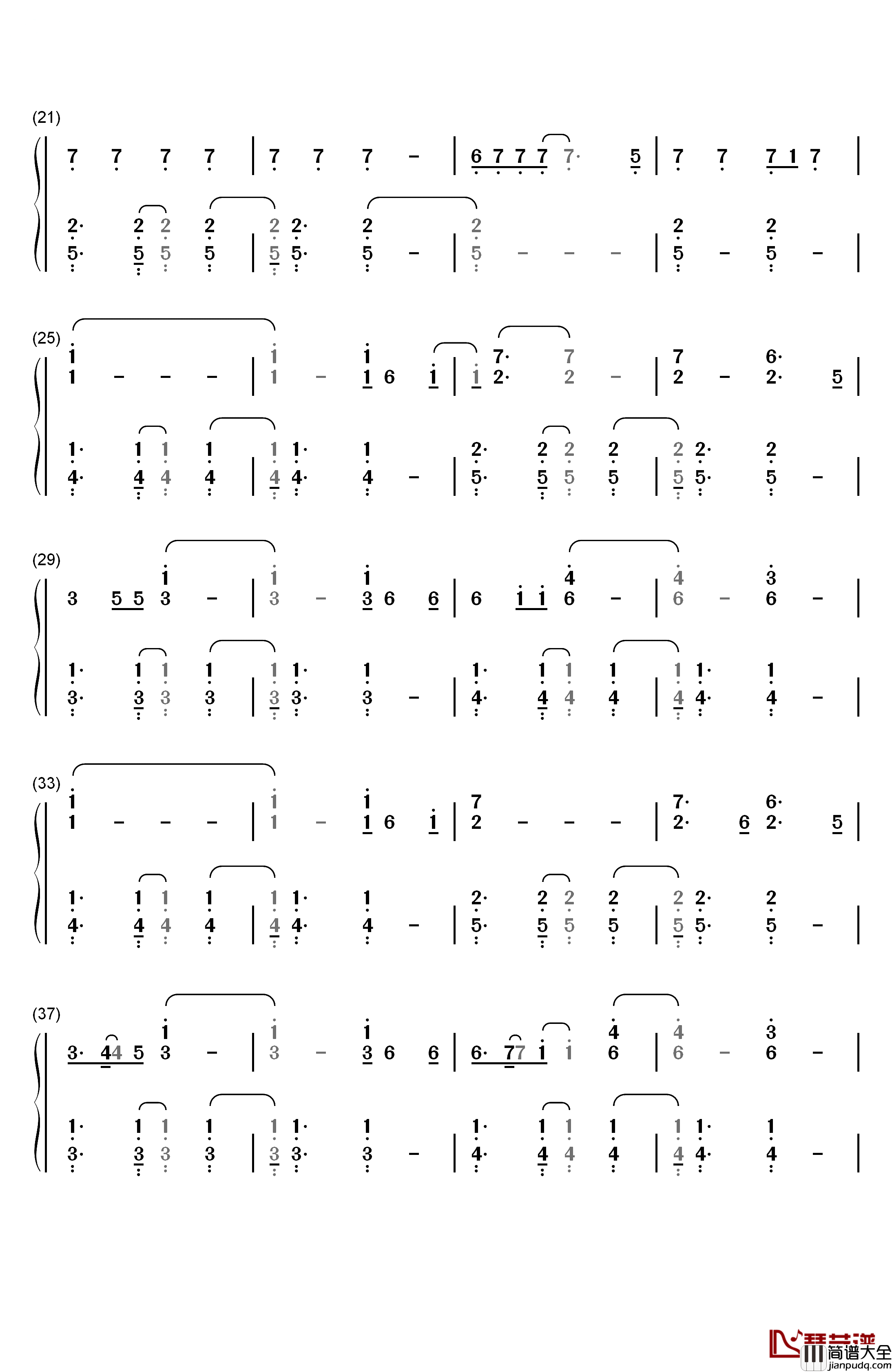 Chandelier钢琴简谱_数字双手_Sia