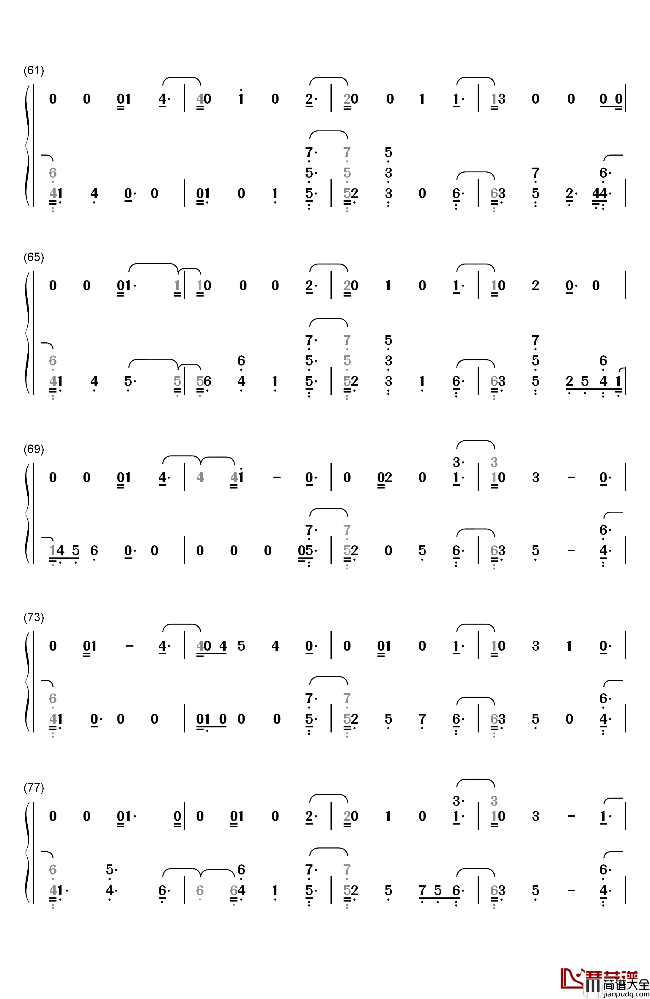 Wild_Love钢琴简谱_数字双手_James_Bay