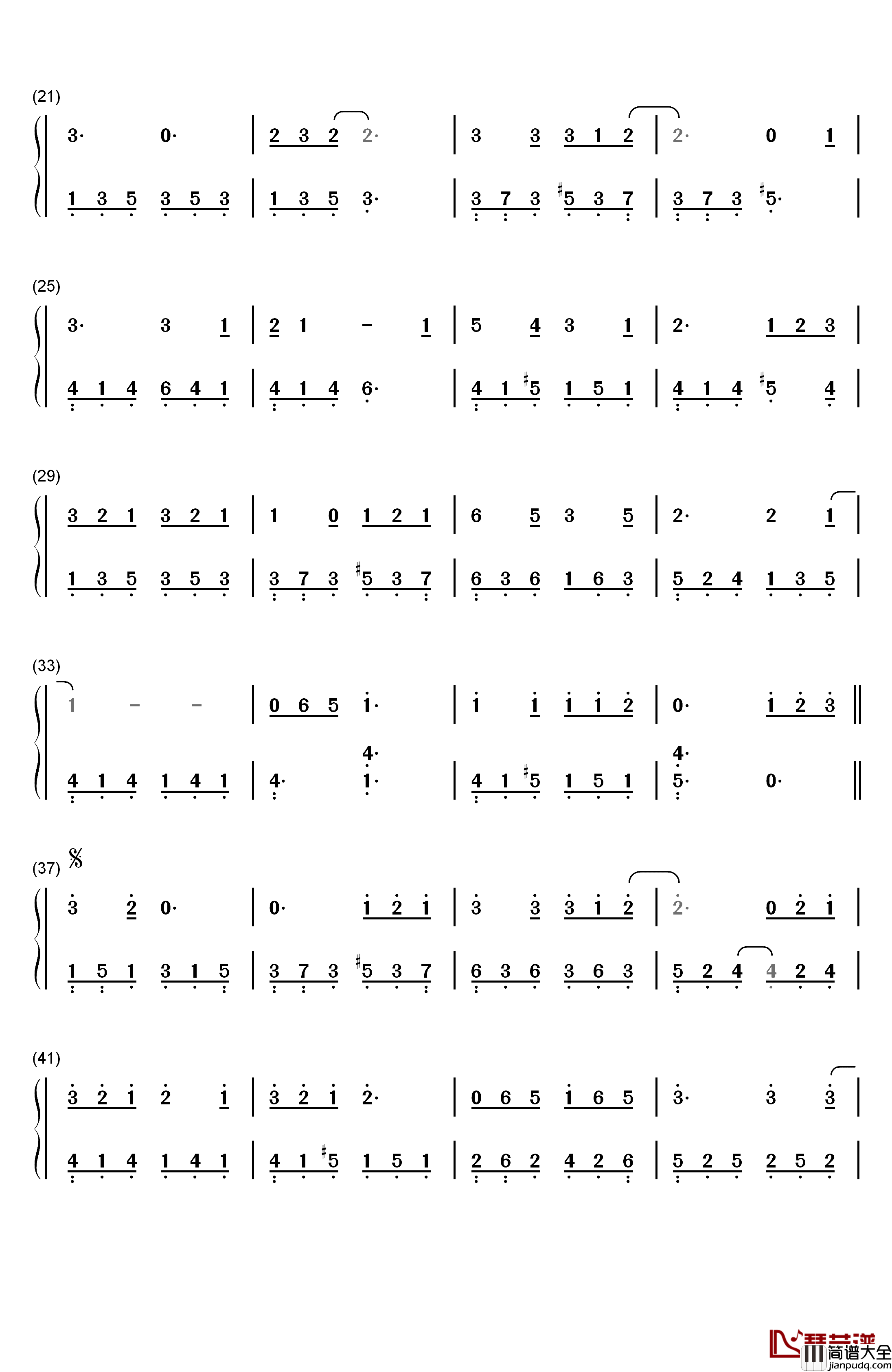 Make_It_Count钢琴简谱_数字双手_Chen