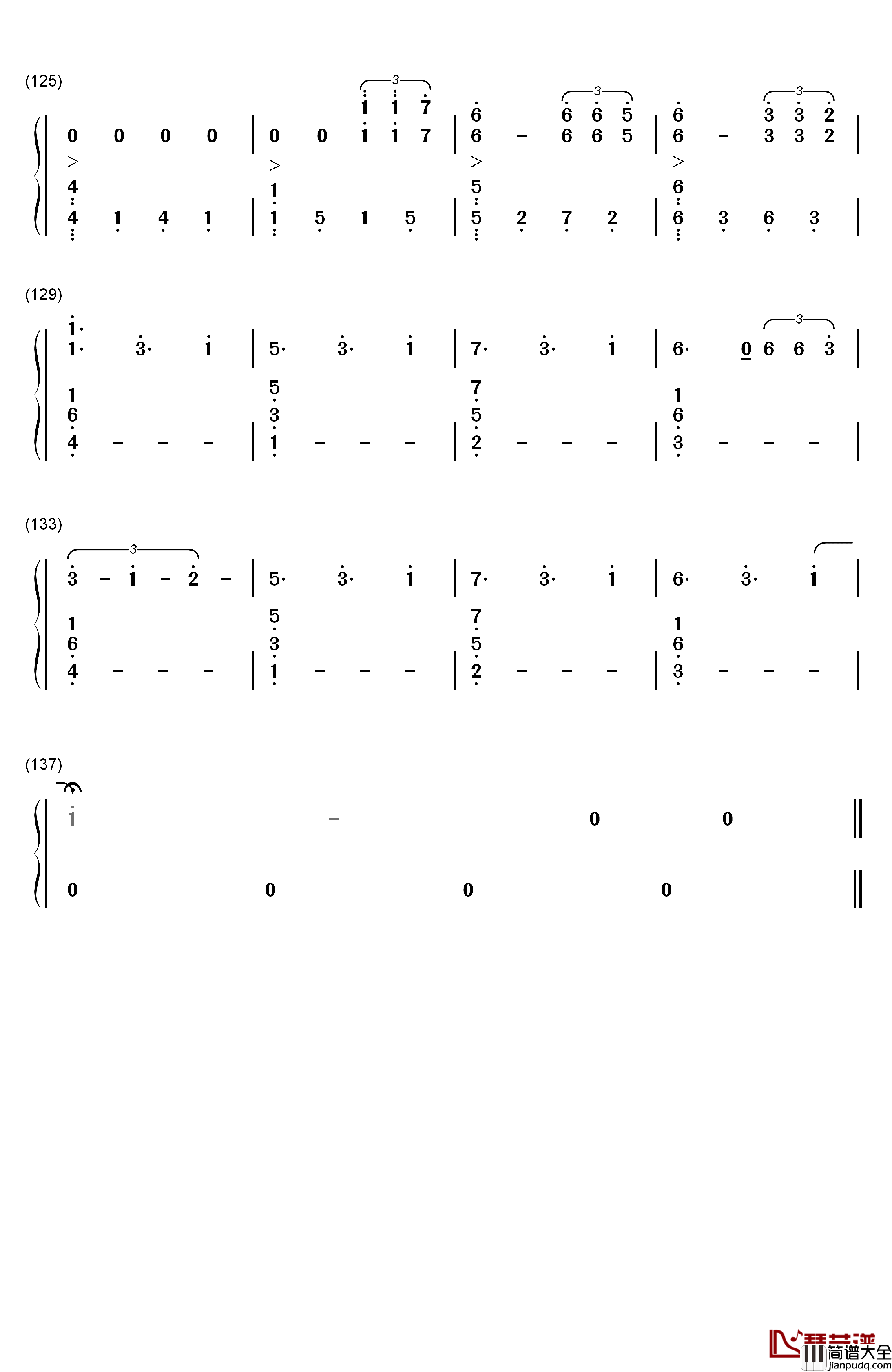 Don't_Let_Me_Down钢琴简谱_数字双手_The_Chainsmokers
