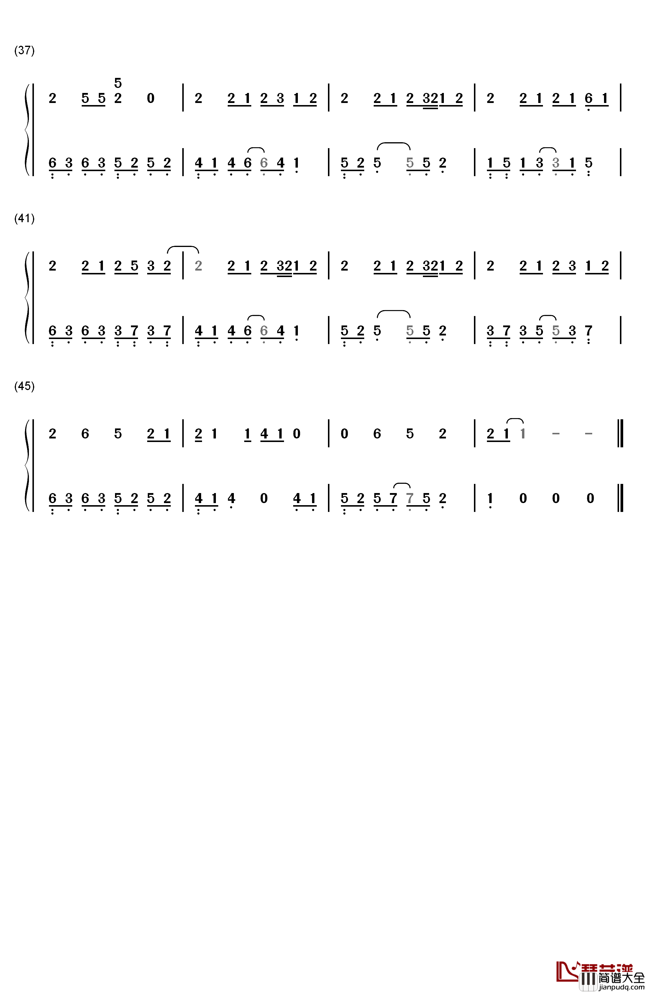スパイス钢琴简谱_数字双手_东京カランコロン