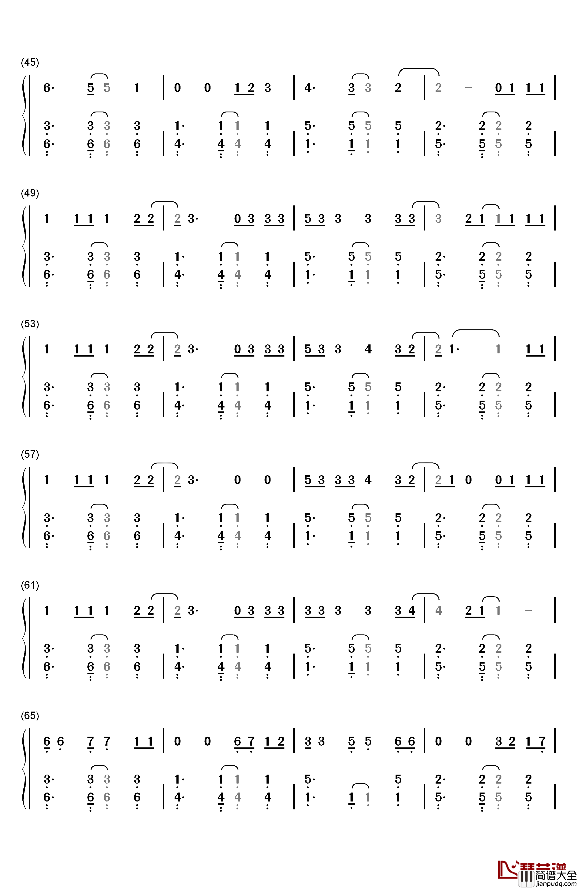 Without_You钢琴简谱_数字双手_Avicii_Sandro_Cavazza