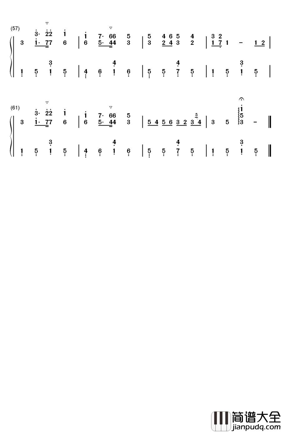 幽默曲钢琴简谱_数字双手_安东•德沃夏克