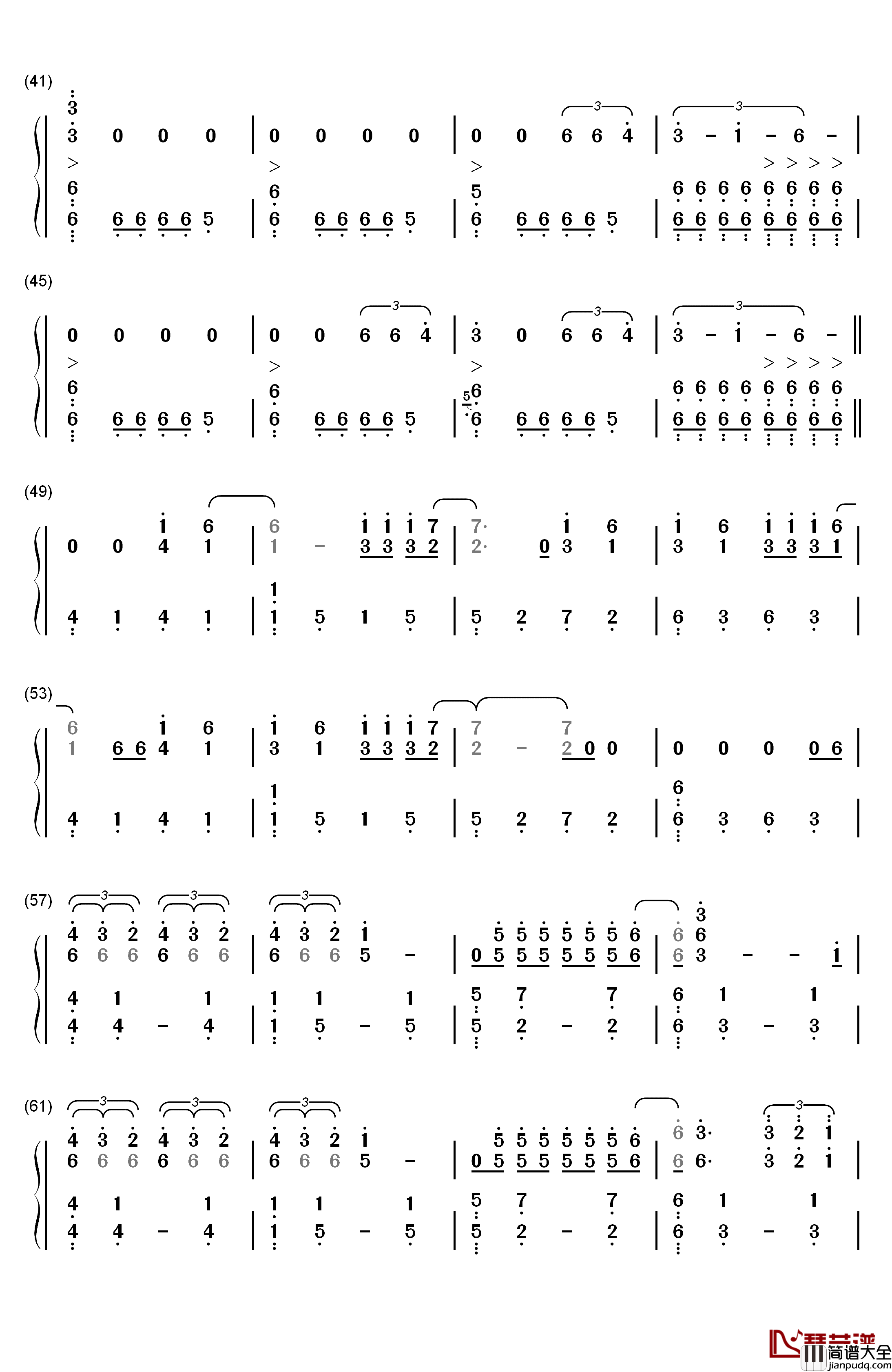 Don't_Let_Me_Down钢琴简谱_数字双手_The_Chainsmokers