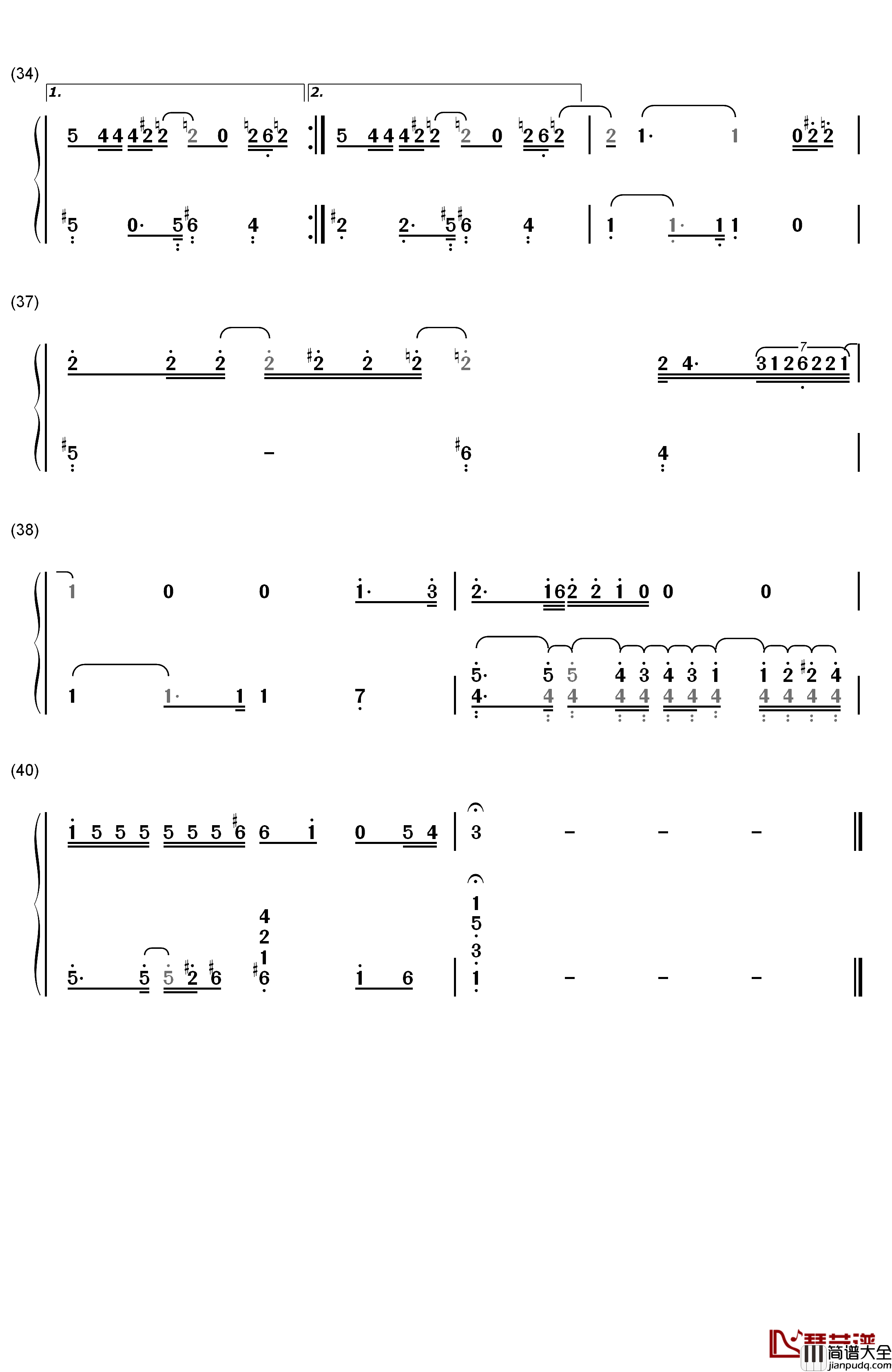 Butterfly钢琴简谱_数字双手_Mariah_Carey