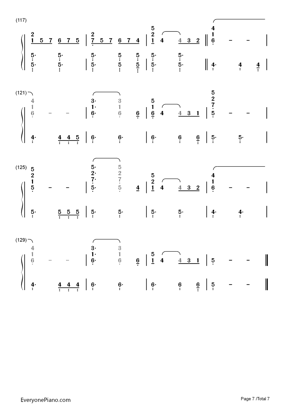Us_Against_the_World钢琴简谱_数字双手_Coldplay