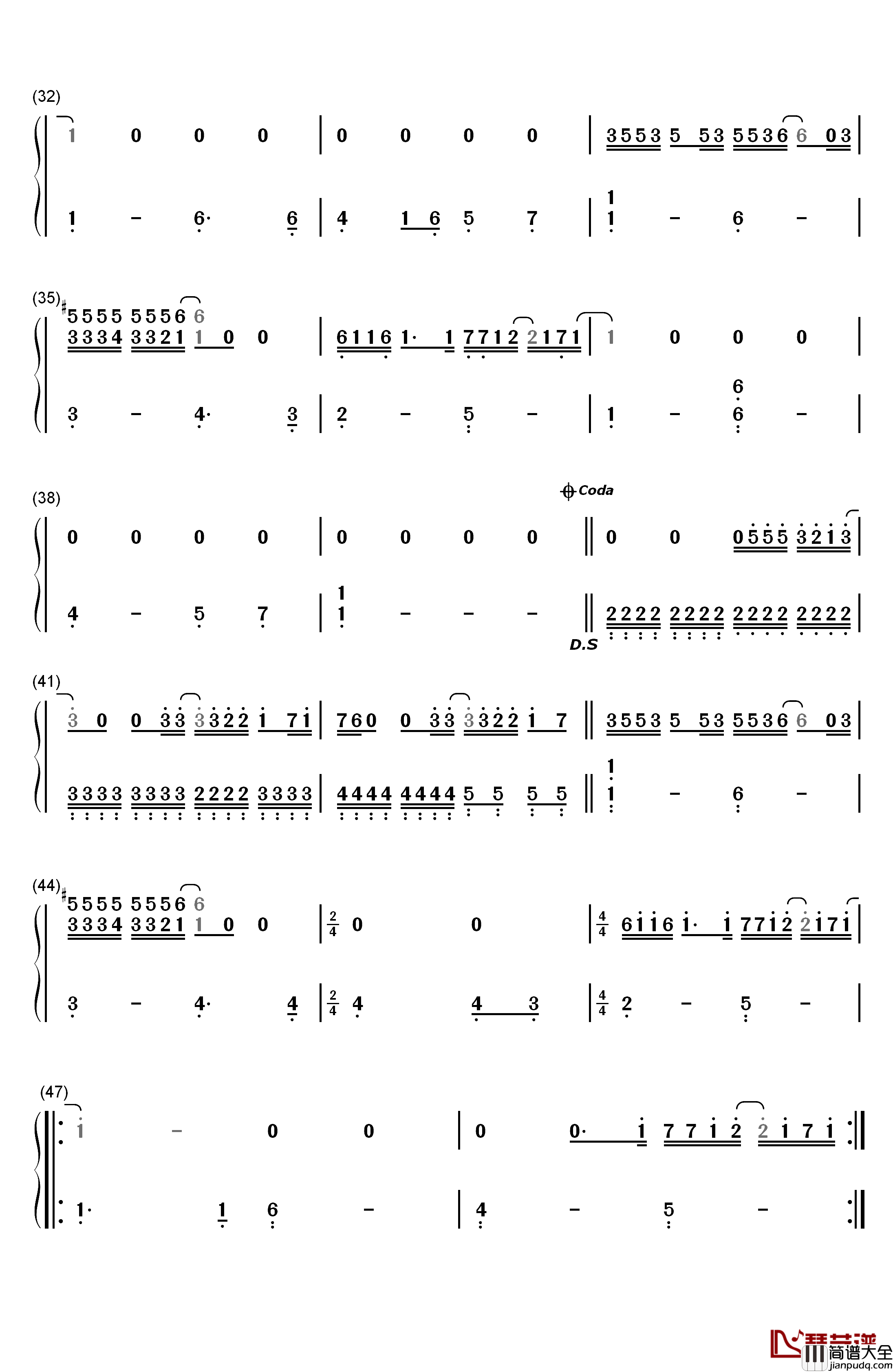 Total_Eclipse_of_the_Heart钢琴简谱_数字双手_Bonnie_Tyler