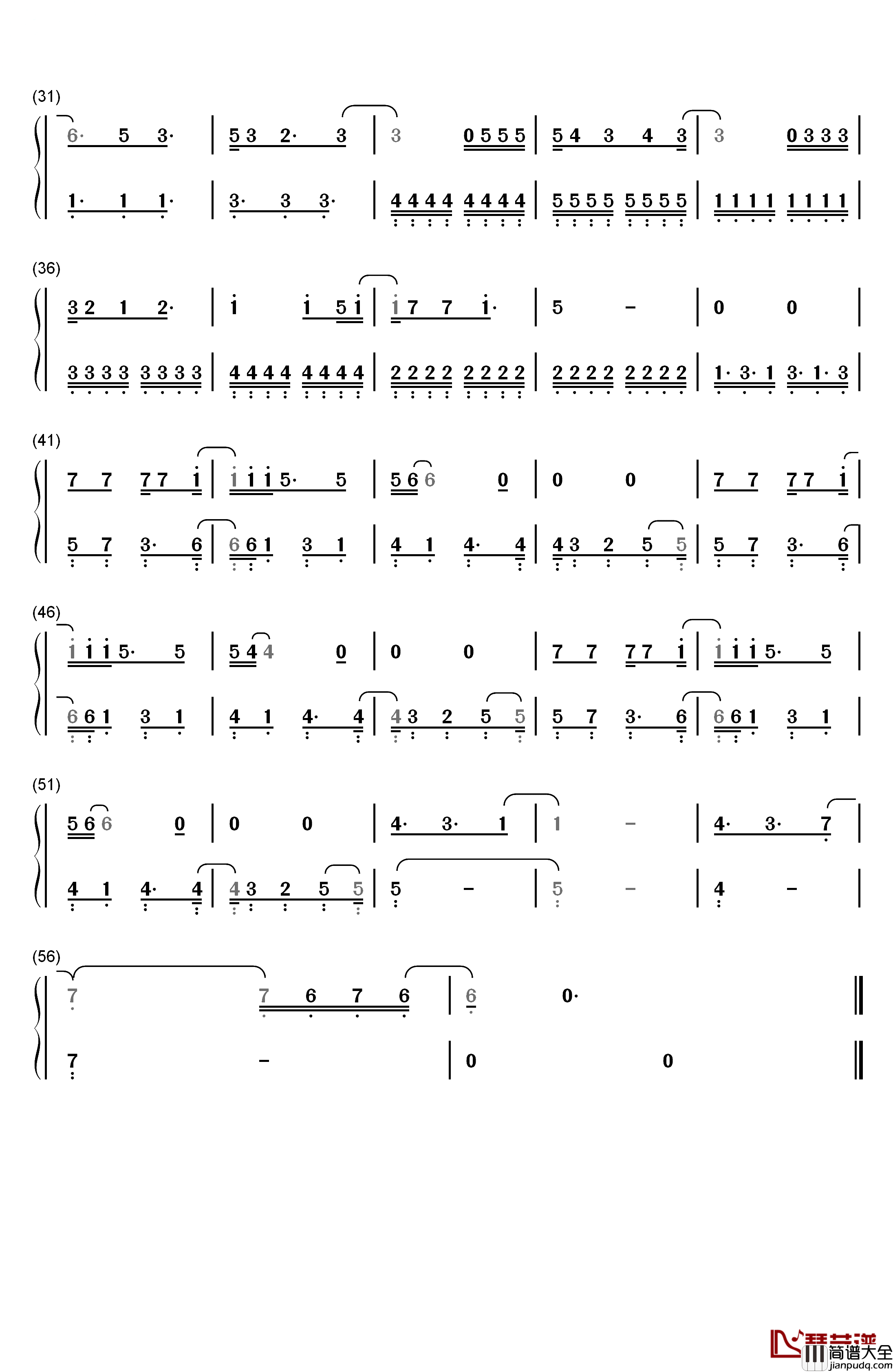 Die_Anywhere_Else钢琴简谱_数字双手_Alec_Holowka