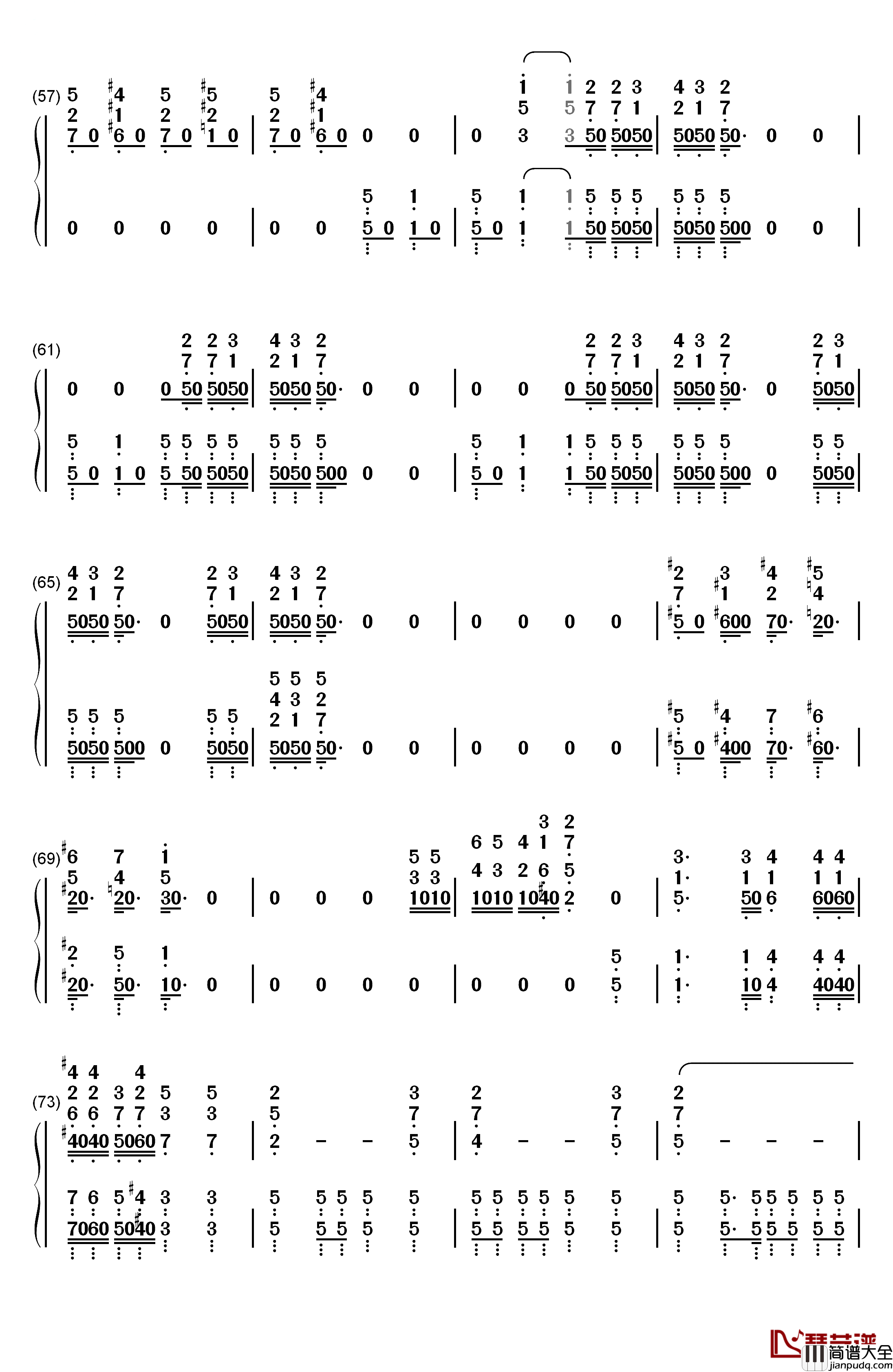 Bohemian_Rhapsody钢琴简谱_数字双手_Queen