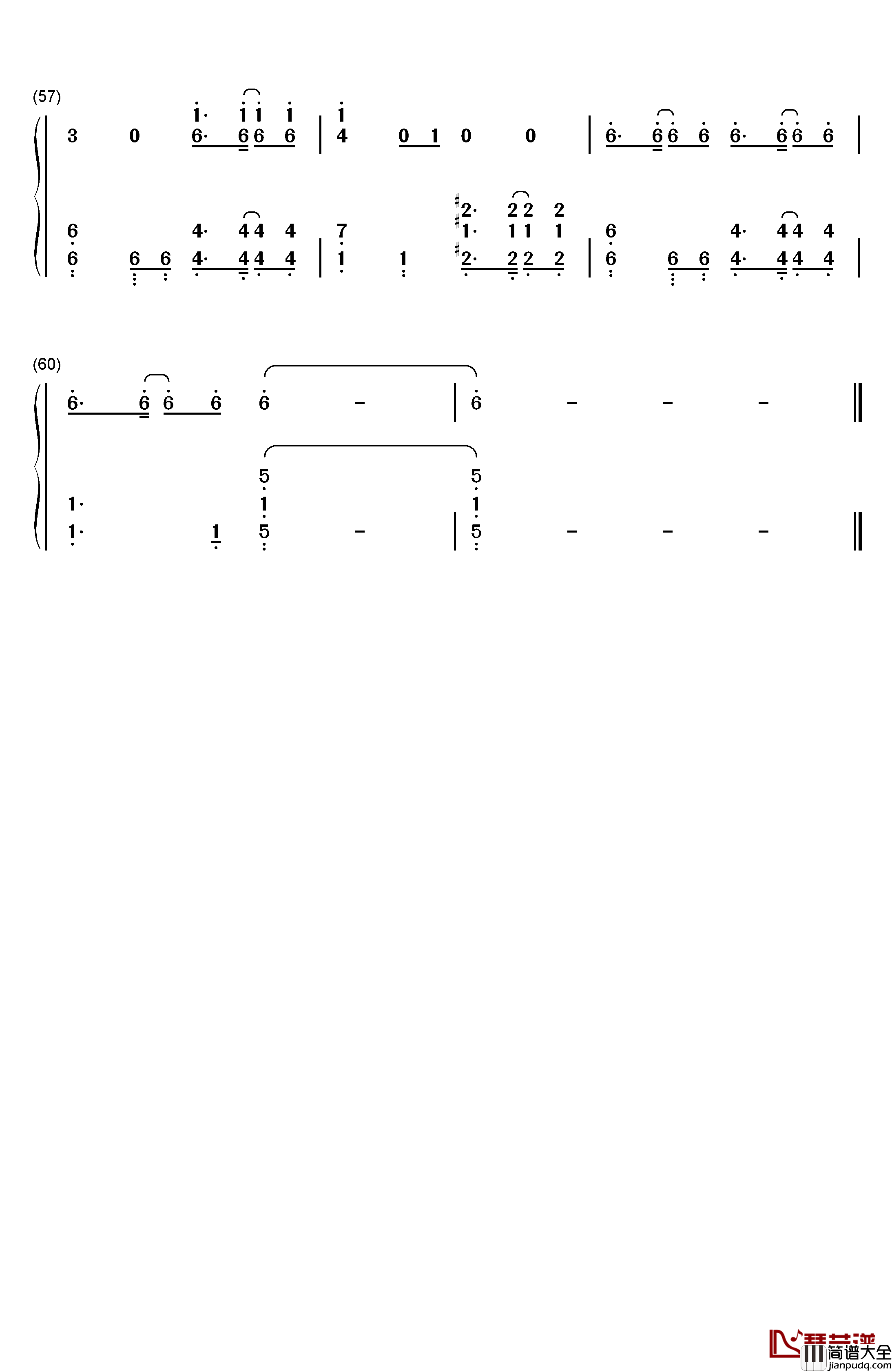 明日を鸣らせ钢琴简谱_数字双手_シシド・カフカ（宍户佑名）