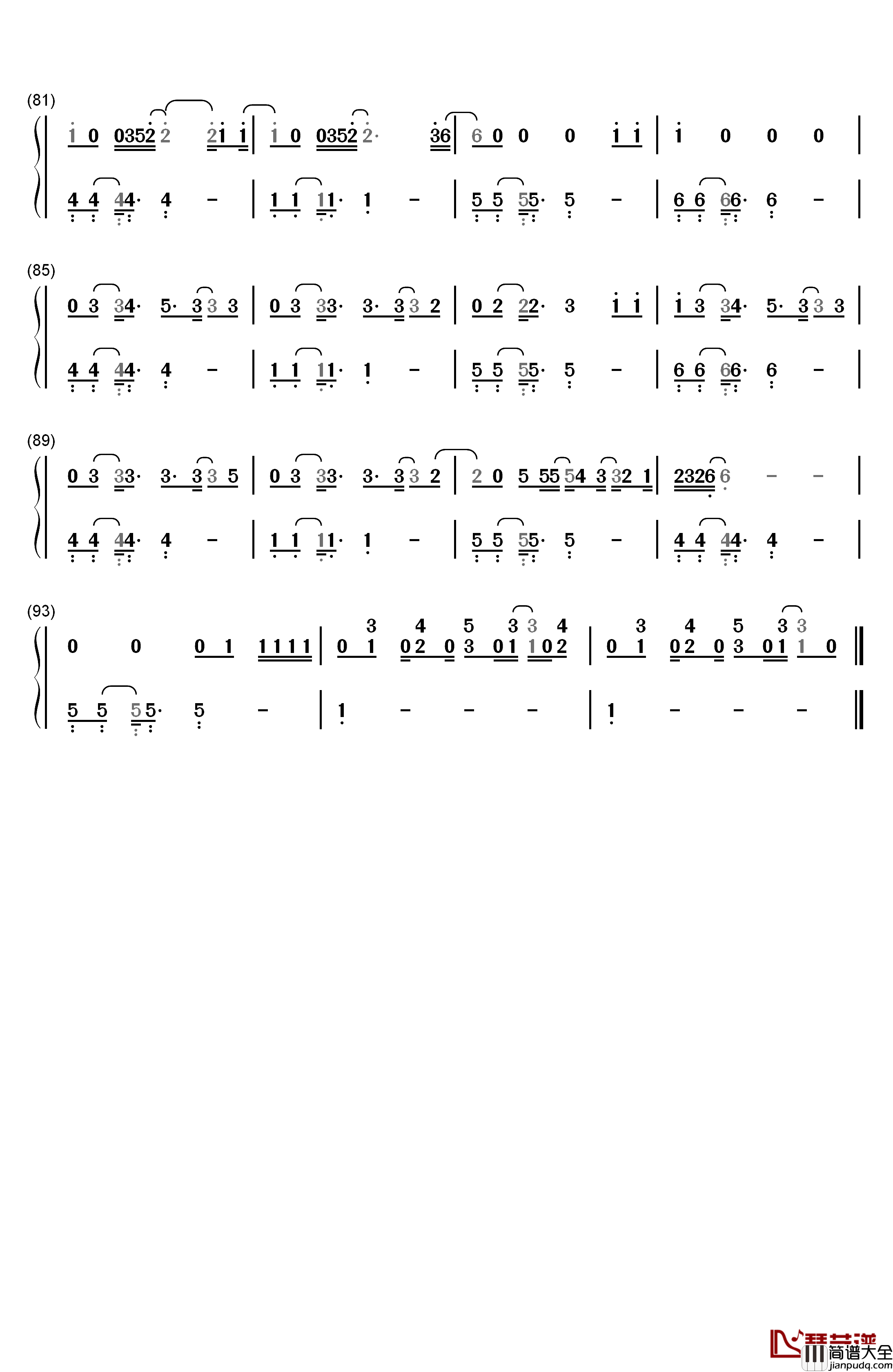 Still Falling For You钢琴简谱_数字双手_Ellie_Goulding