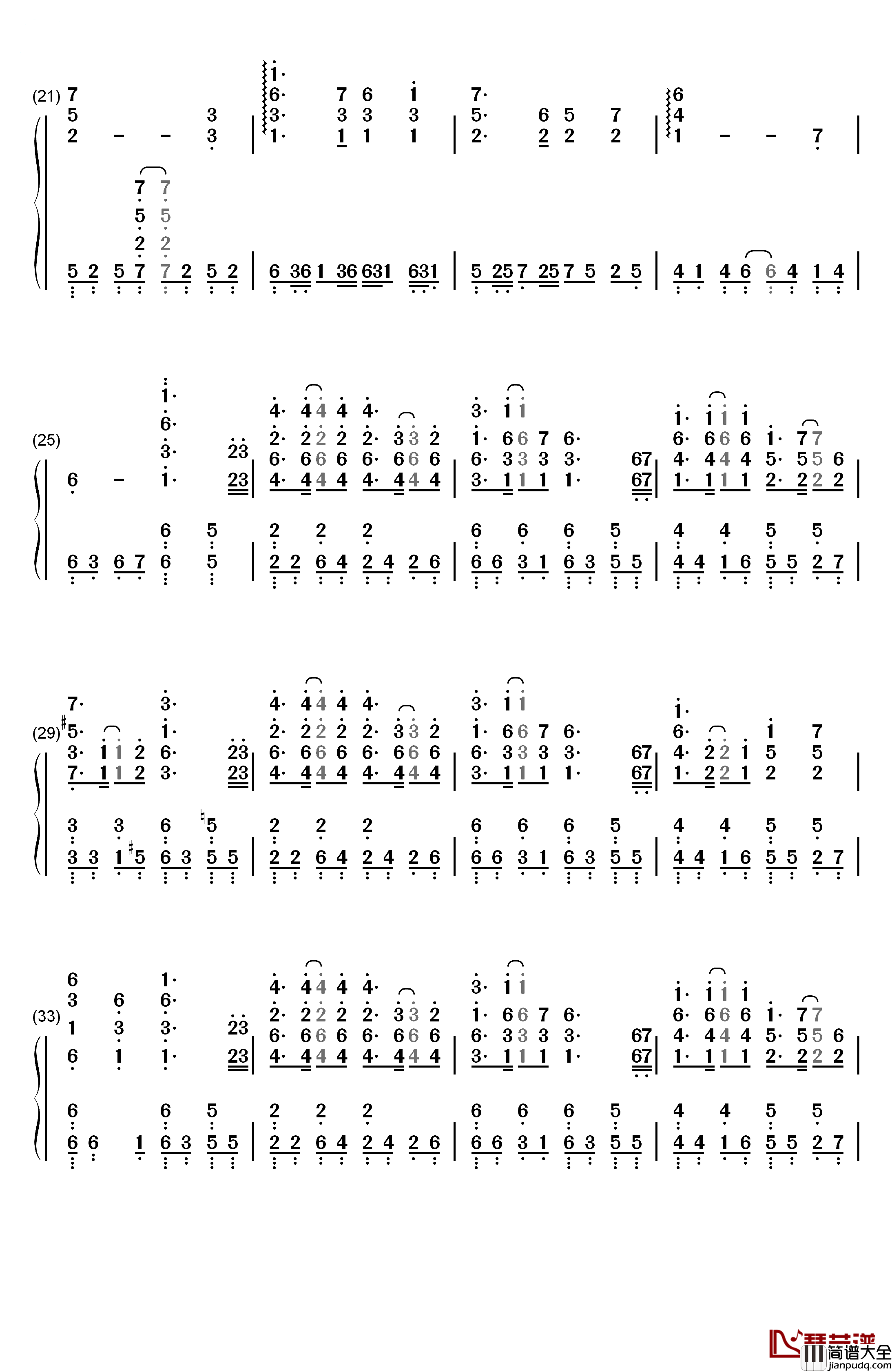 葬歌钢琴简谱_数字双手_洛天依_言和