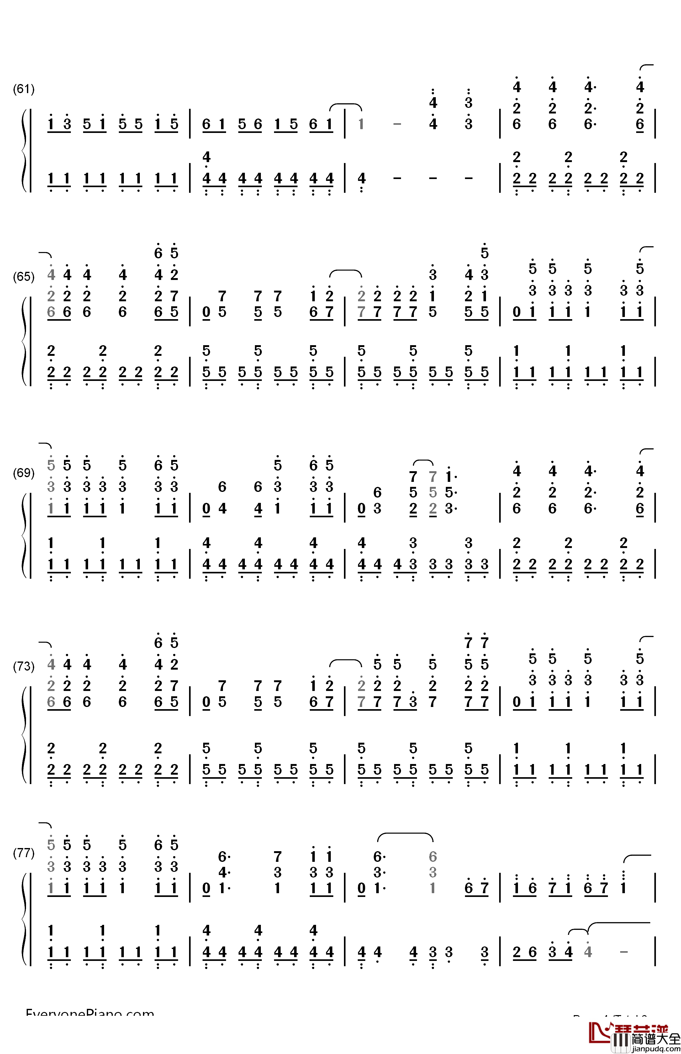 Monster钢琴简谱_数字双手_BigBang__Big_Bang