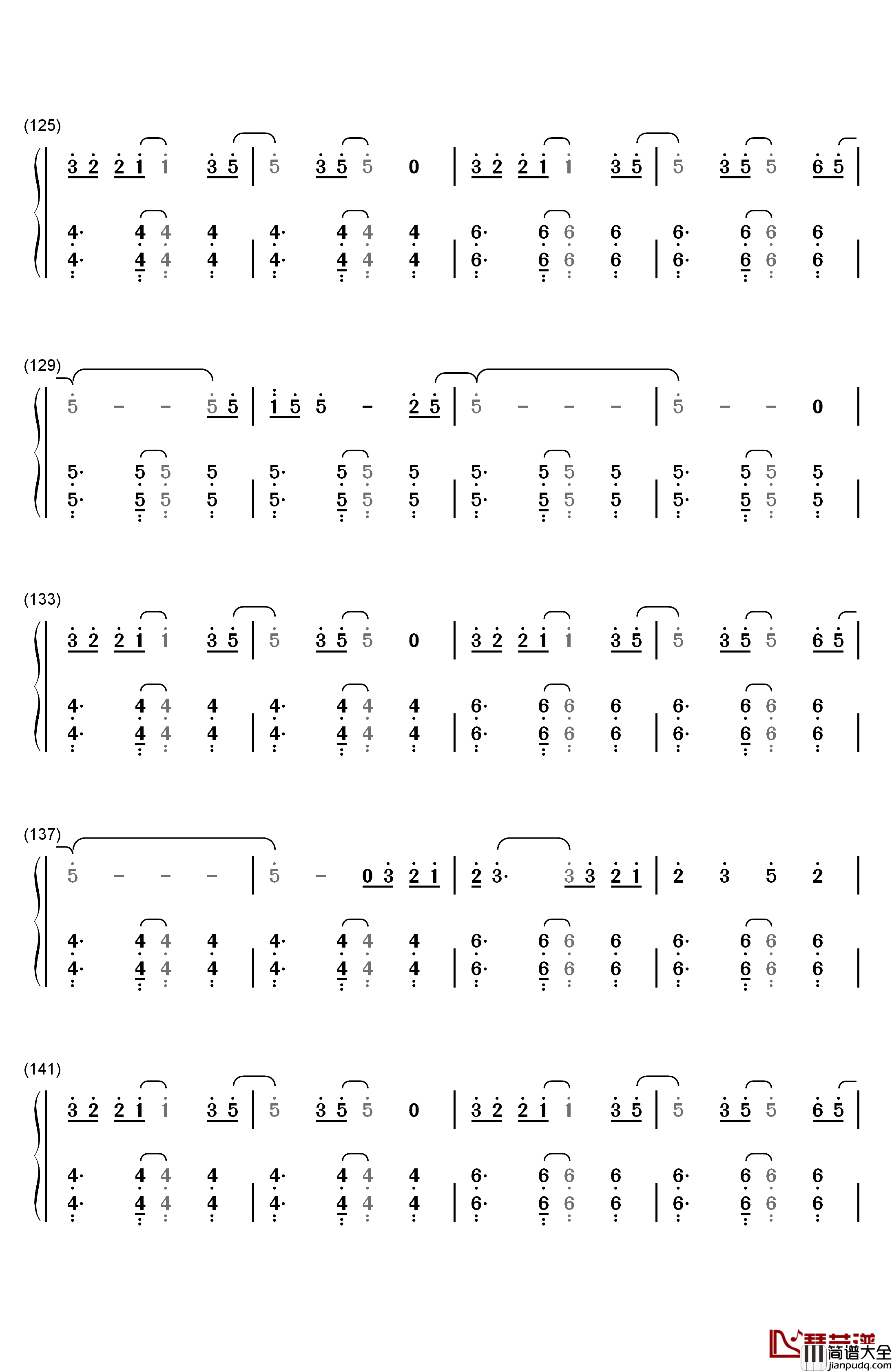 My_Soul_Your_Beats钢琴简谱_数字双手_Lia