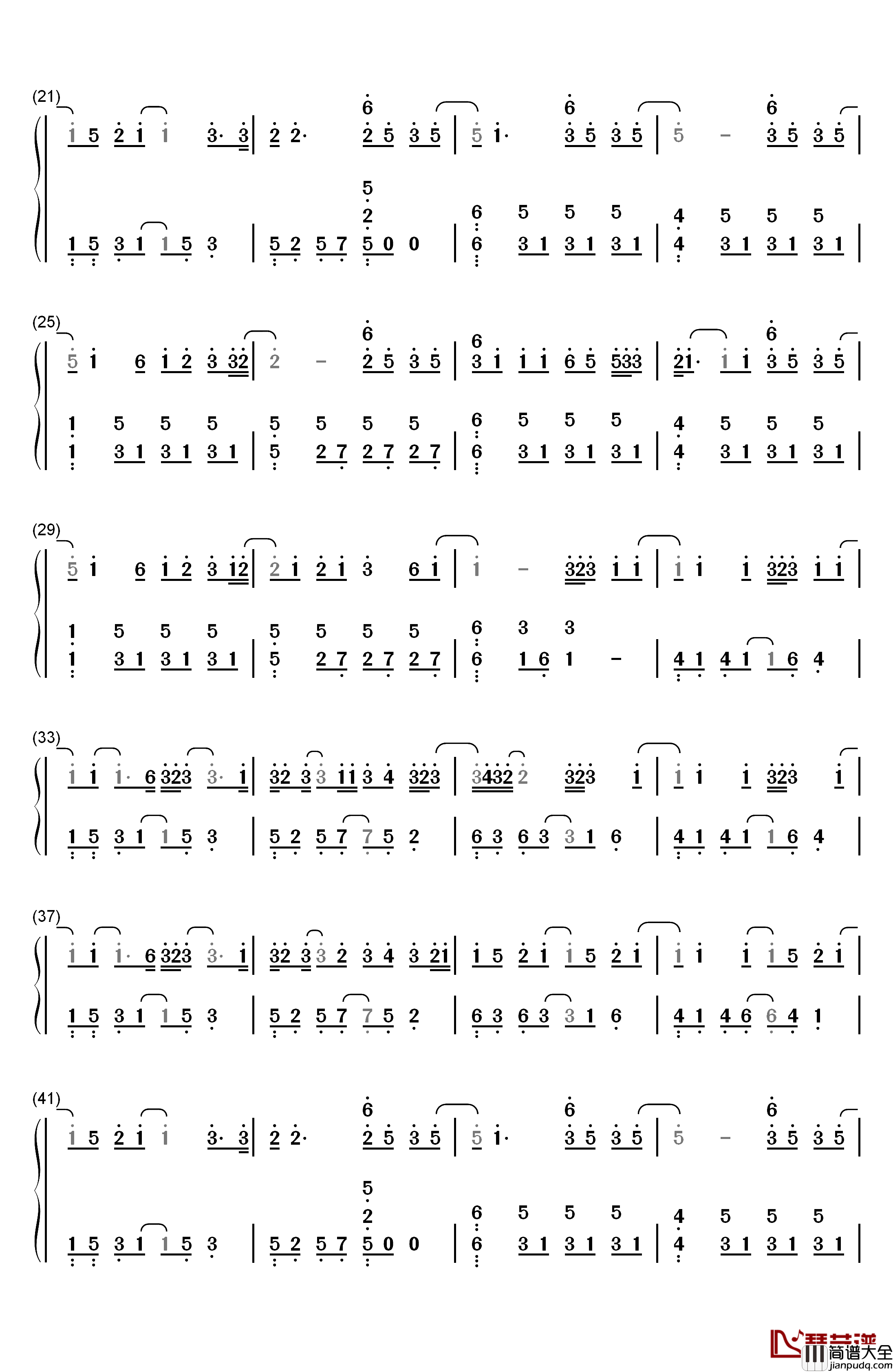 Monsters钢琴简谱_数字双手_Katie_Sky