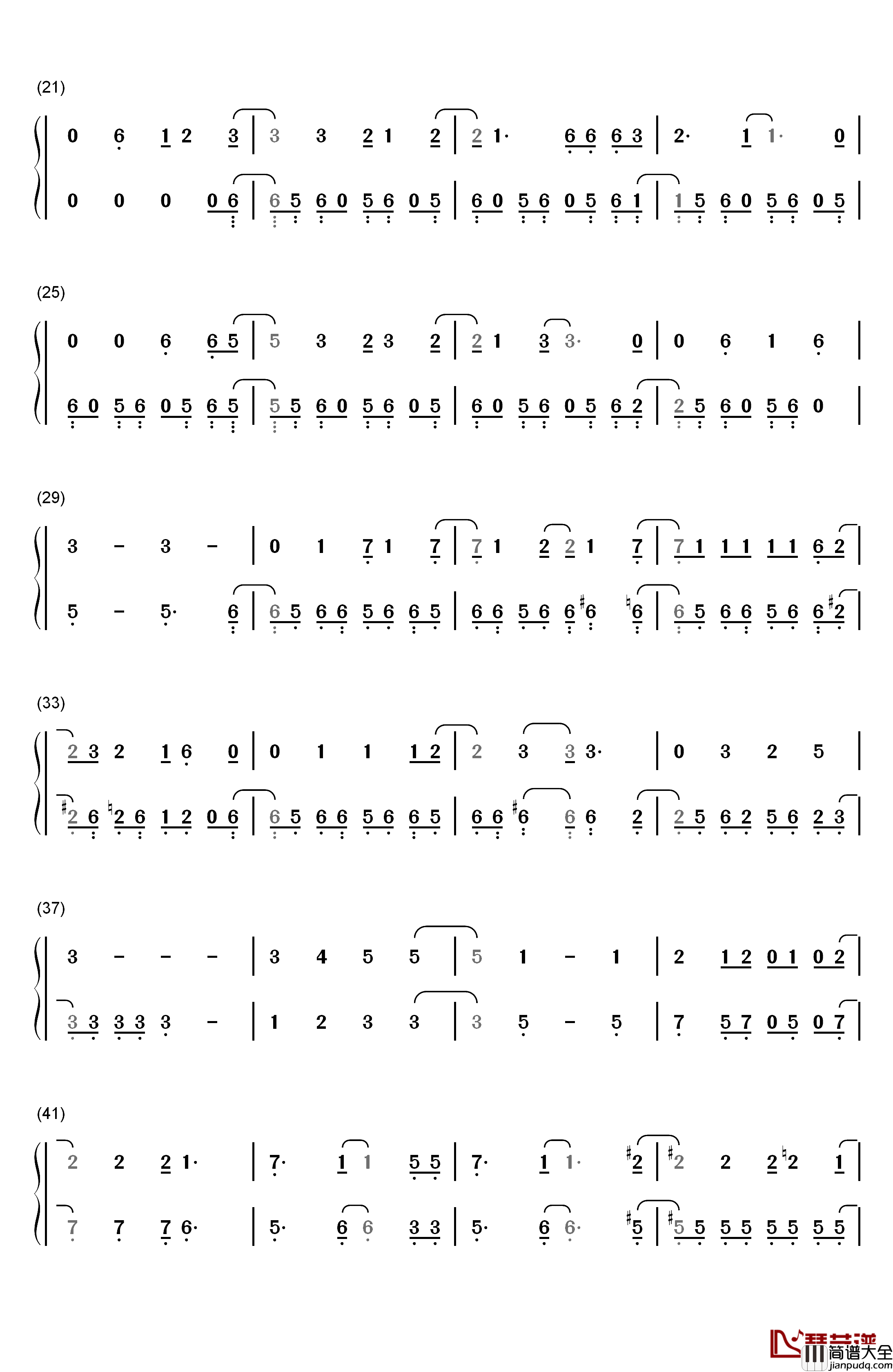 Trash_Candy钢琴简谱_数字双手_Granrodeo