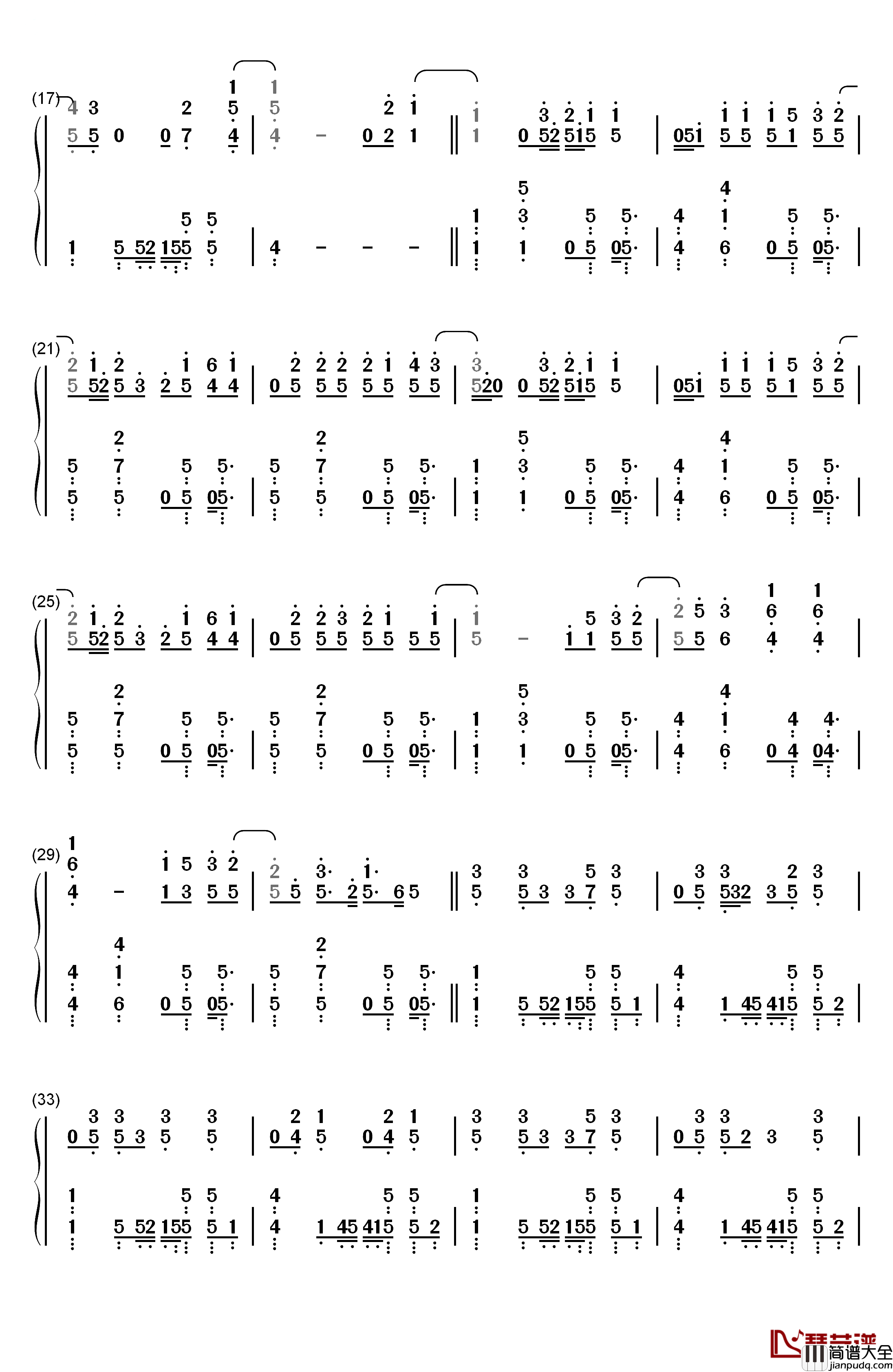 22钢琴简谱_数字双手_Taylor_Swift