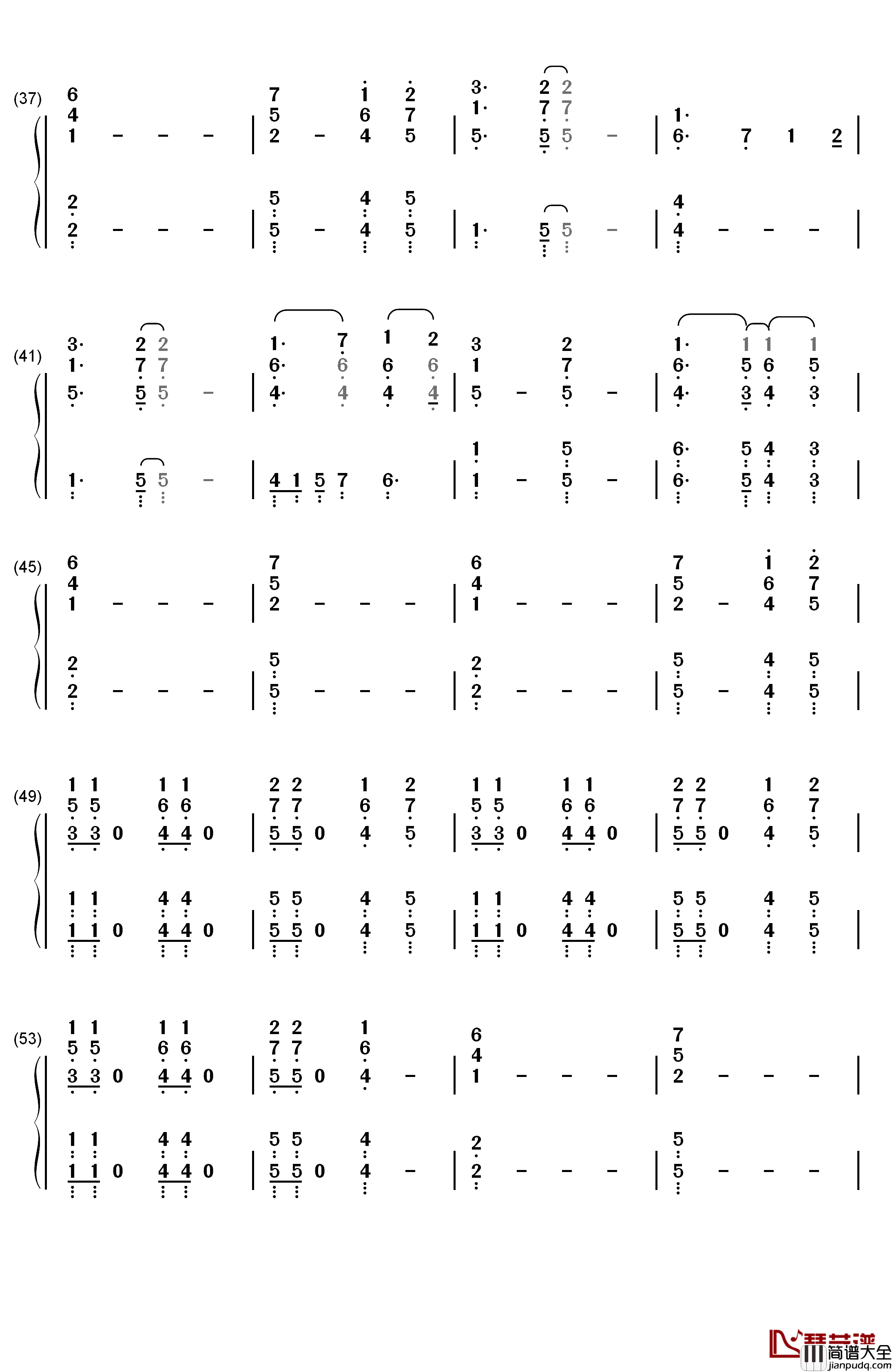 Here_I_Go_Again钢琴简谱_数字双手_Whitesnake
