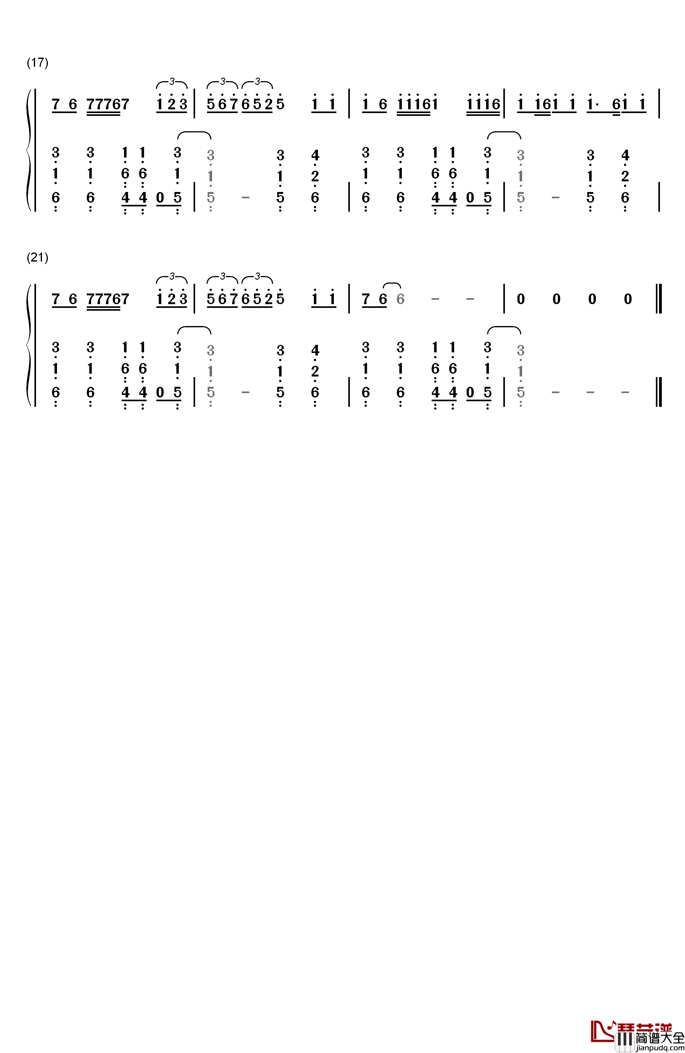 Just_Like_Fire钢琴简谱_数字双手_P!nk