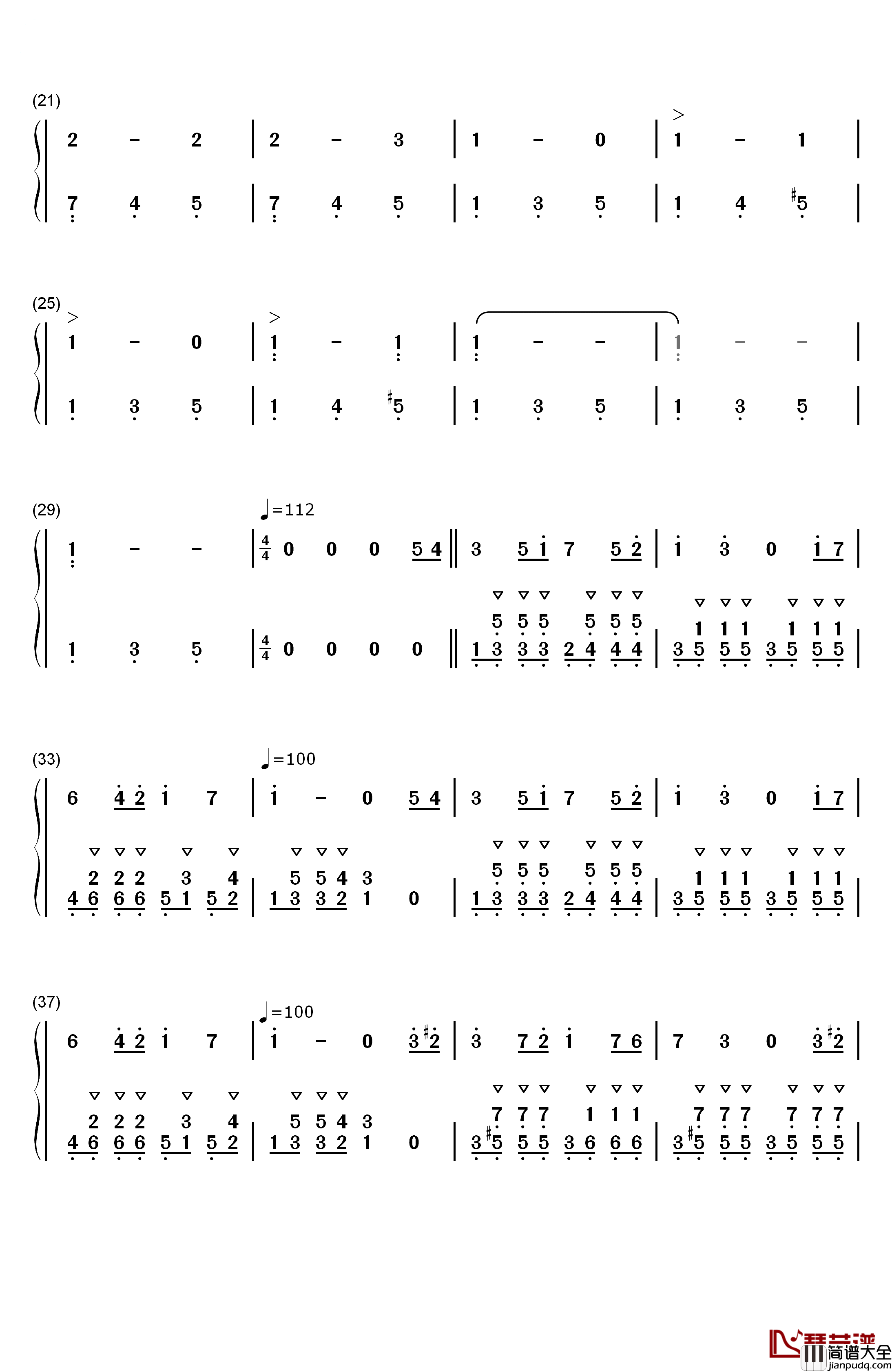洋娃娃的梦钢琴简谱_数字双手_儿歌