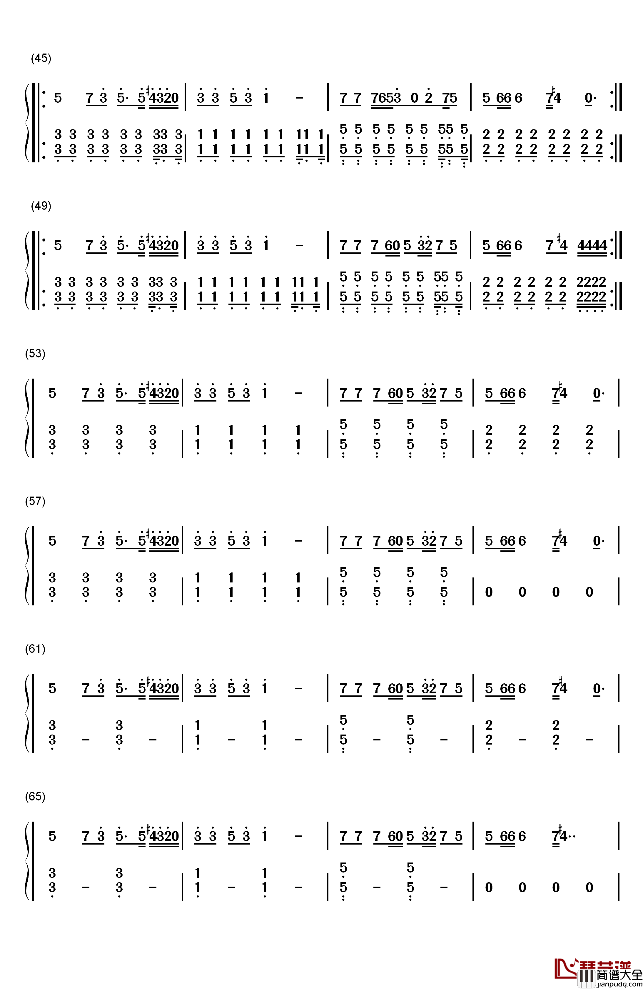 Spectre钢琴简谱_数字双手_Alan_Walker