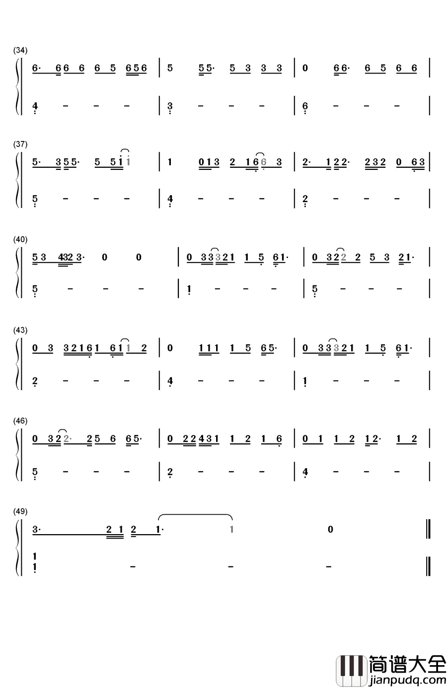 Almost_Lover钢琴简谱_数字双手_A_Fine_Frenzy