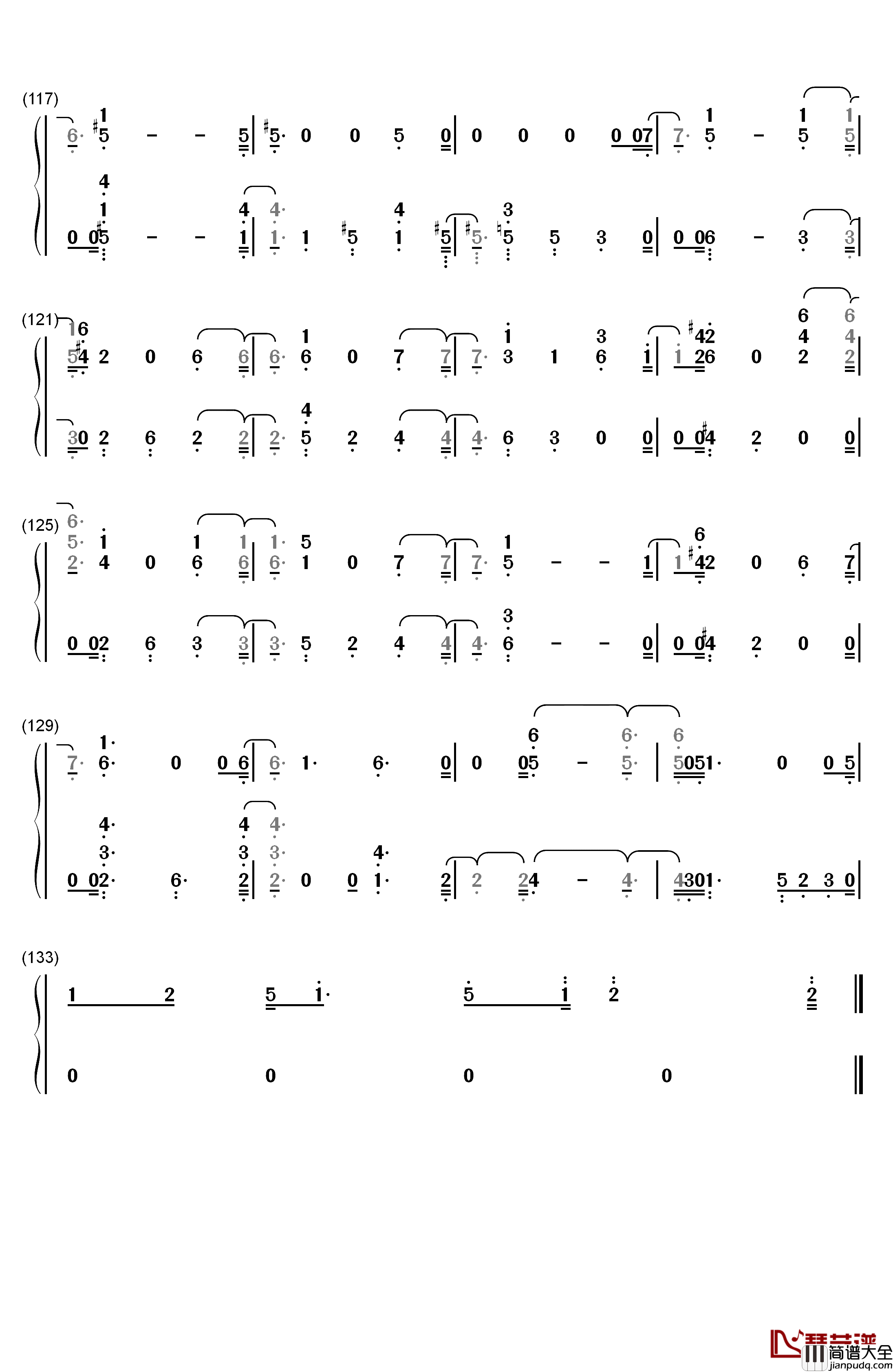 Love_You_Anymore钢琴简谱_数字双手_Michael_Buble