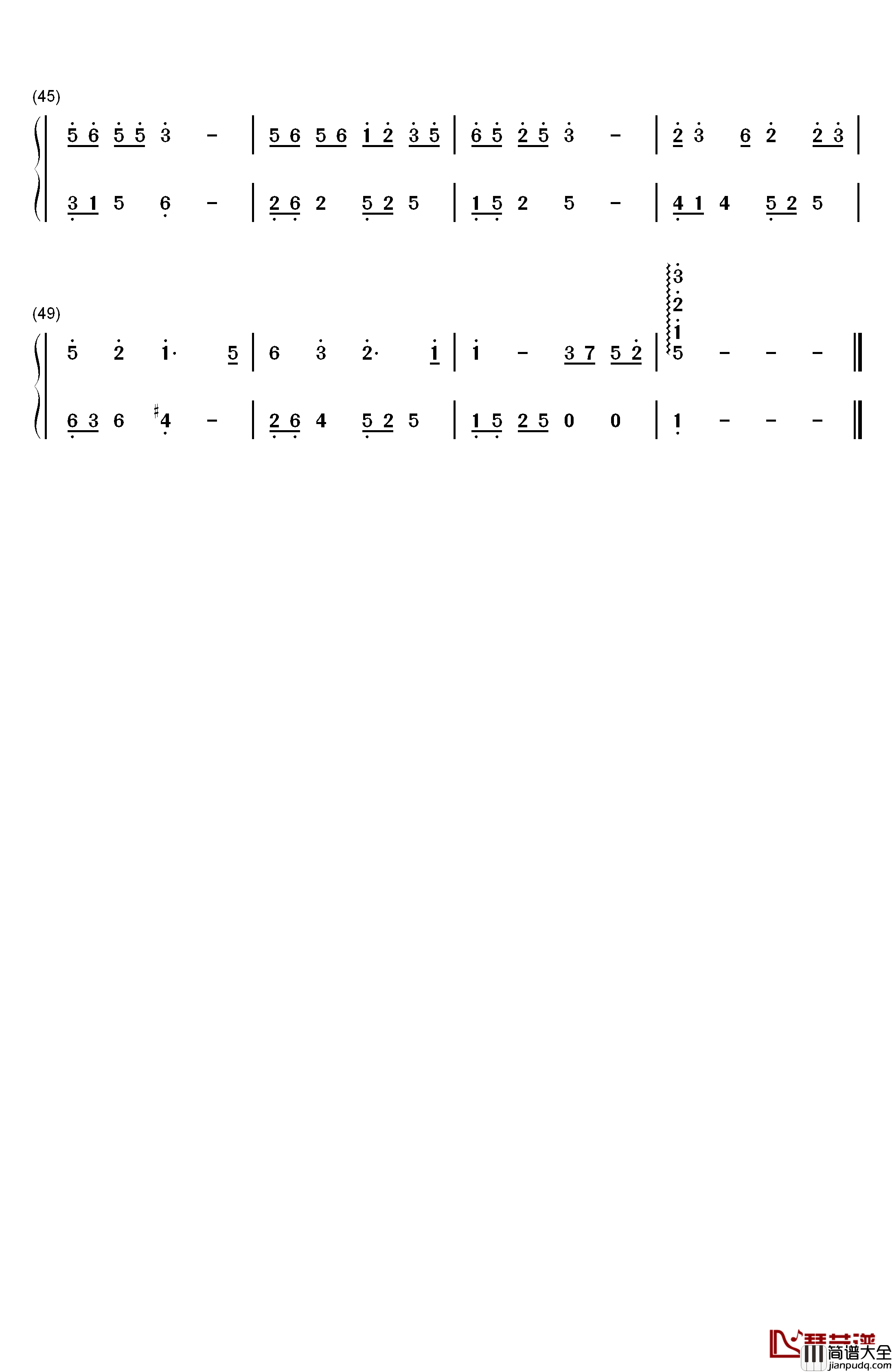 棠梨煎雪钢琴简谱_数字双手_银临