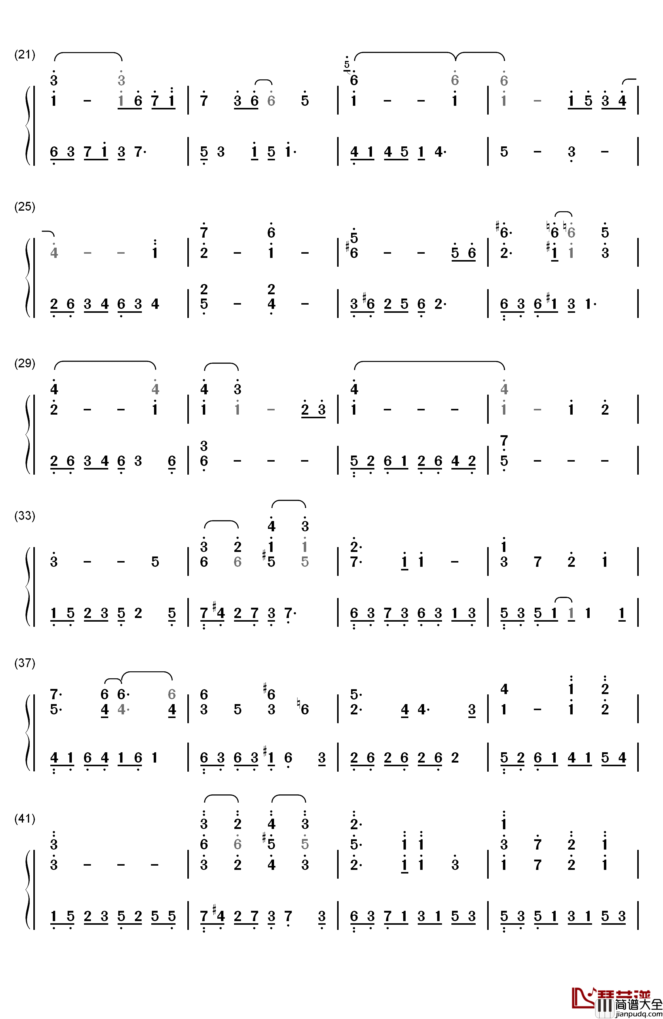 The_Day_After钢琴简谱_数字双手_李闰珉