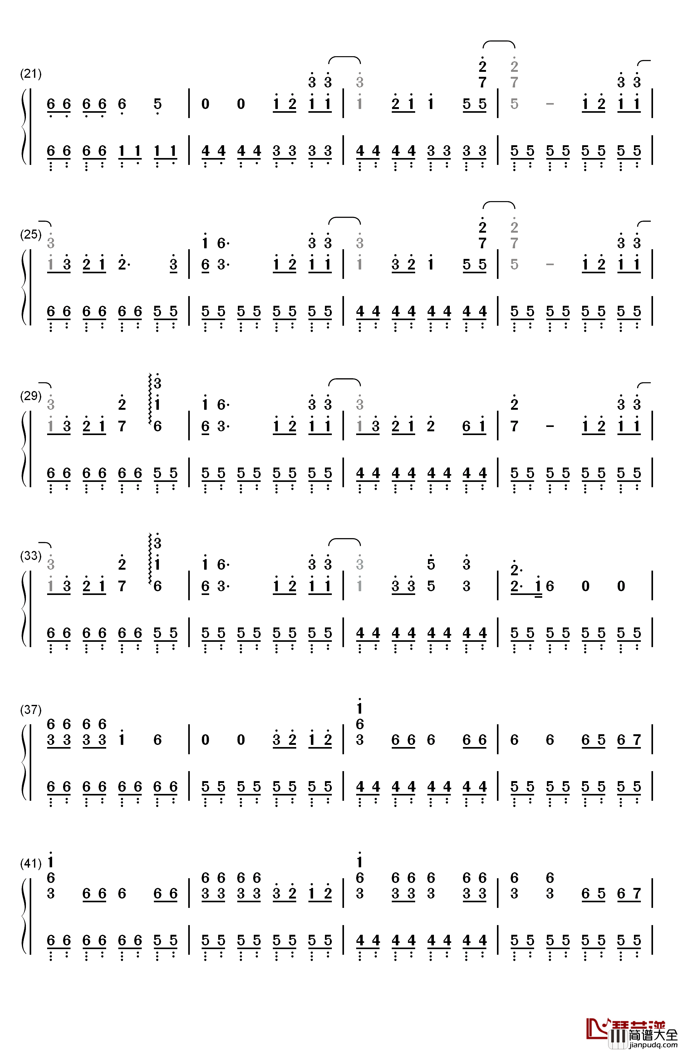 98K之歌钢琴简谱_数字双手_Fitz_and_The_Tantrums