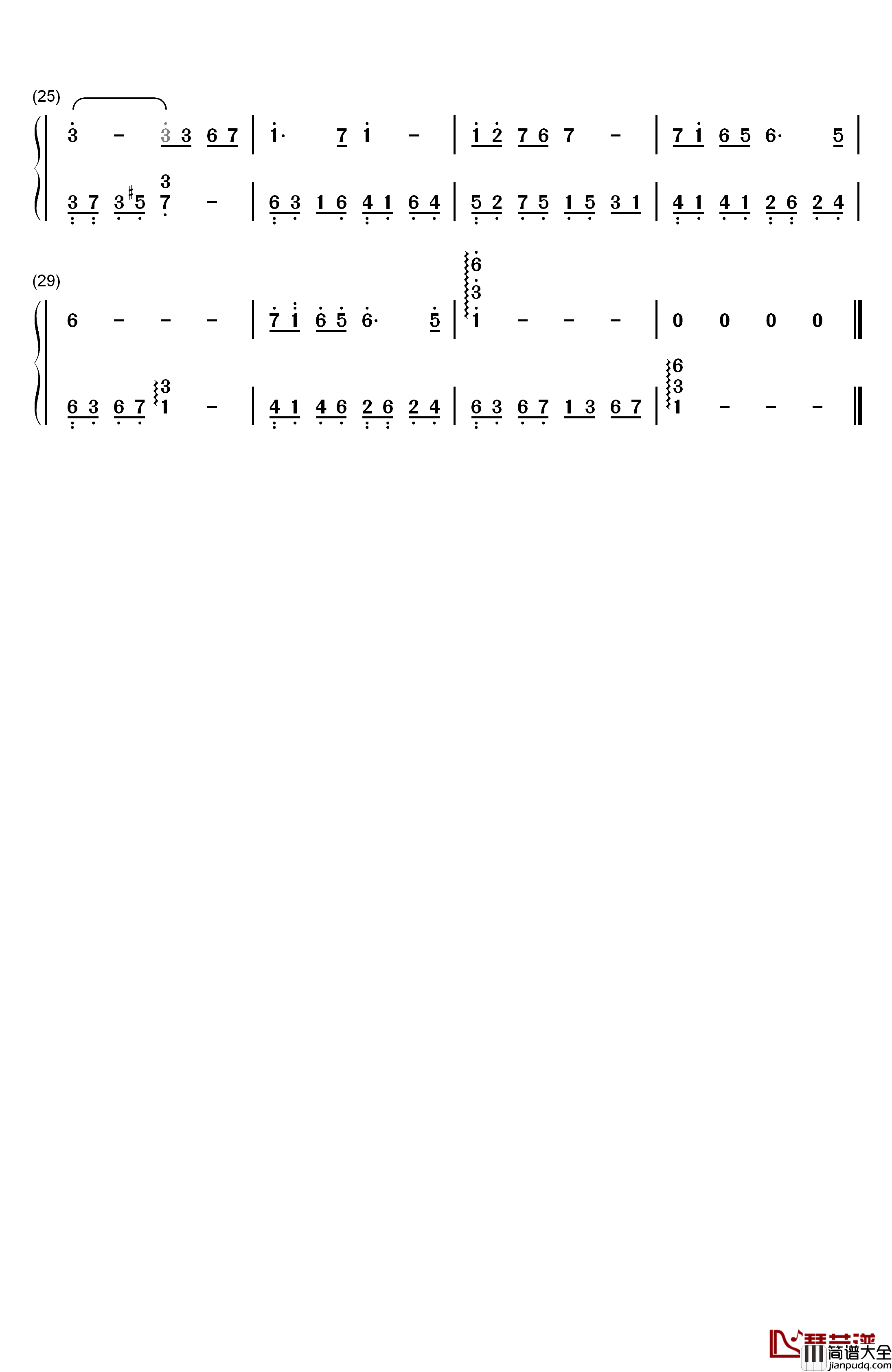 Song_From_A_Secret_Garden钢琴简谱_数字双手_Secret_Garden__神秘园